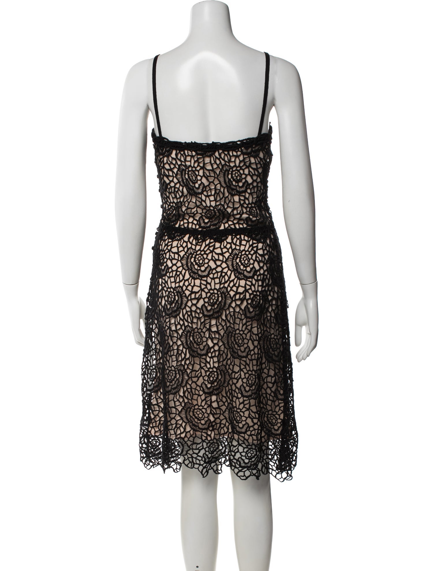 Christian Dior Lace Knee-Length Dress - Black Dresses, Clothing