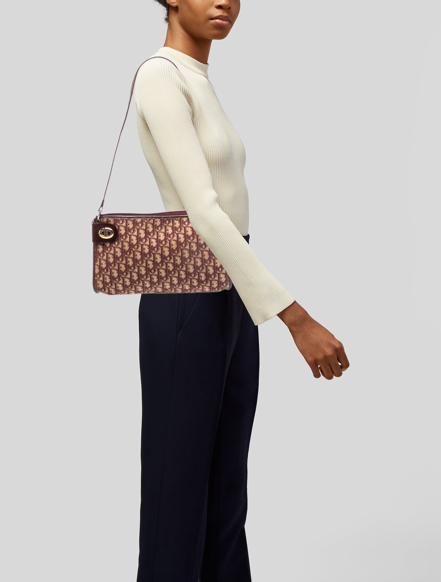 Christian Dior 2022 Studded Saddle Bag - Black Shoulder Bags