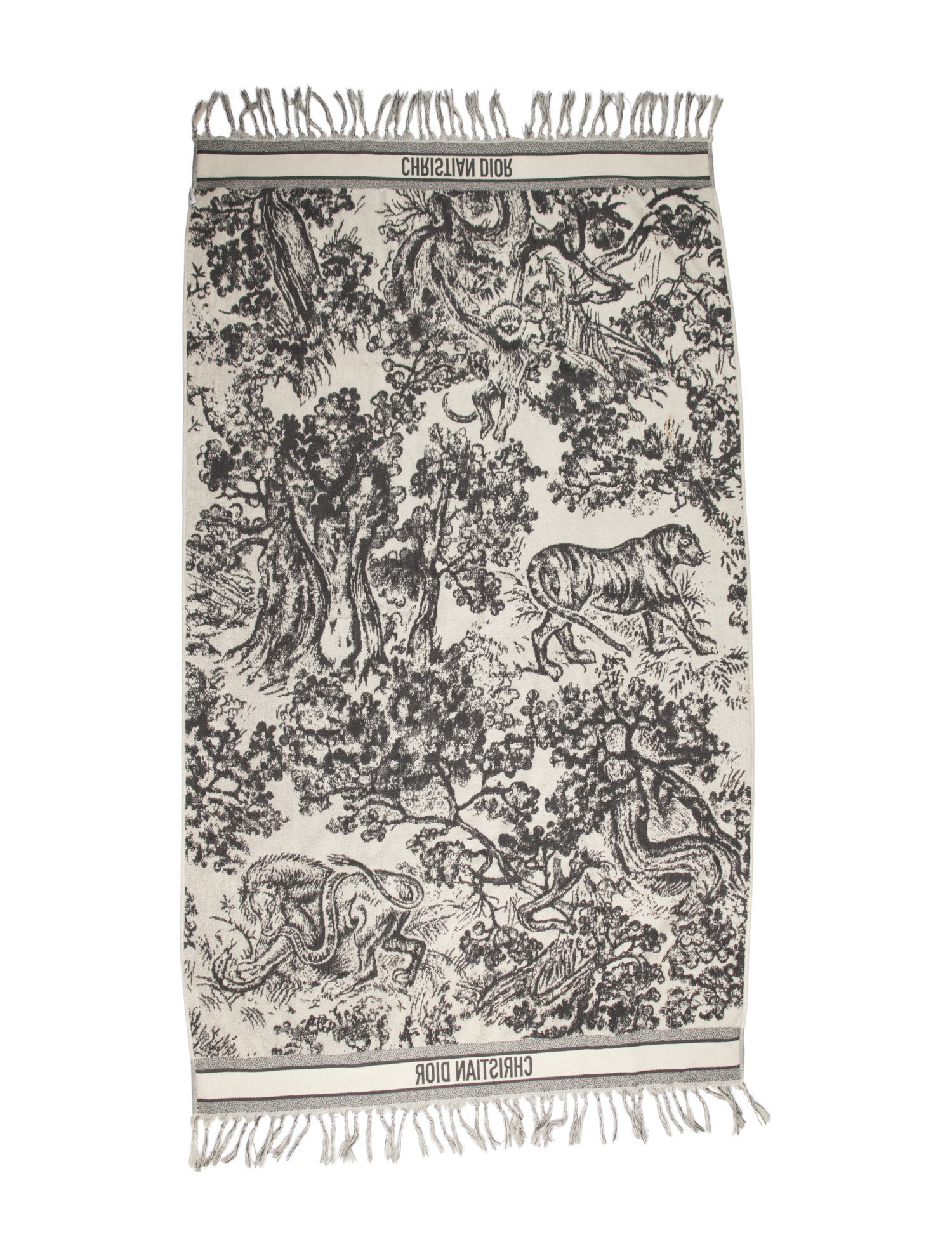 Christian Dior Toile de Jouy Reverse Beach Towel
