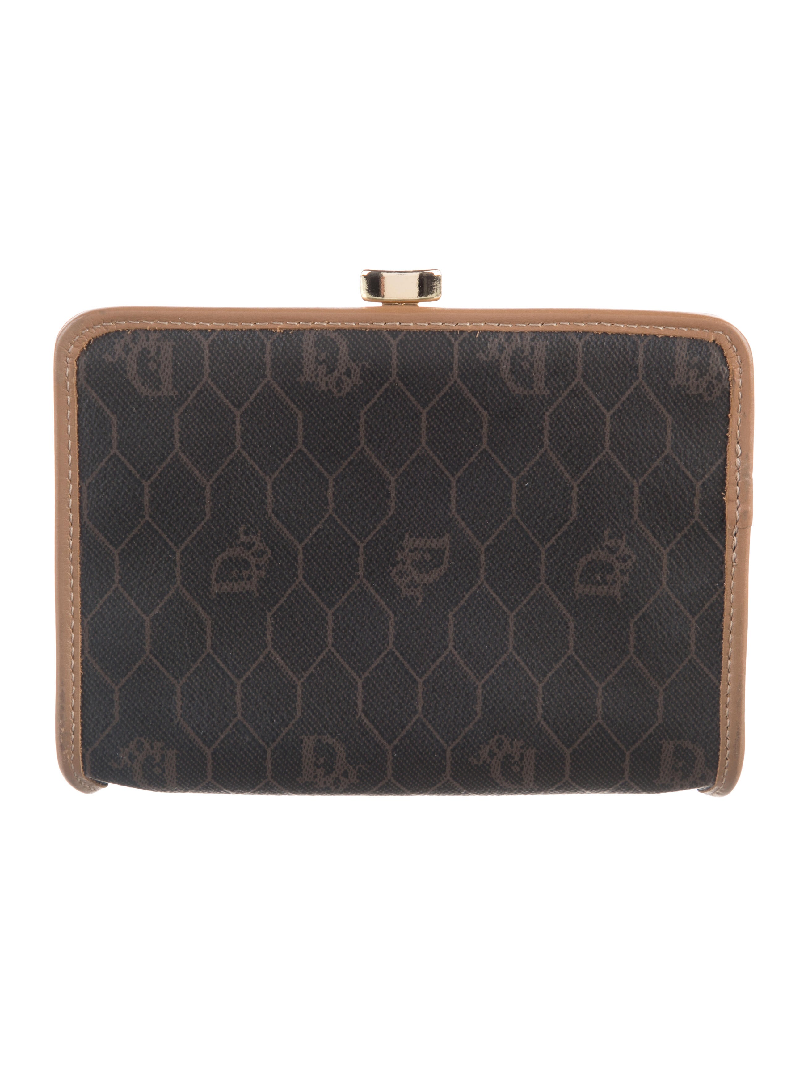 Christian Dior Women's Vintage Coated Canvas Coin Purse
