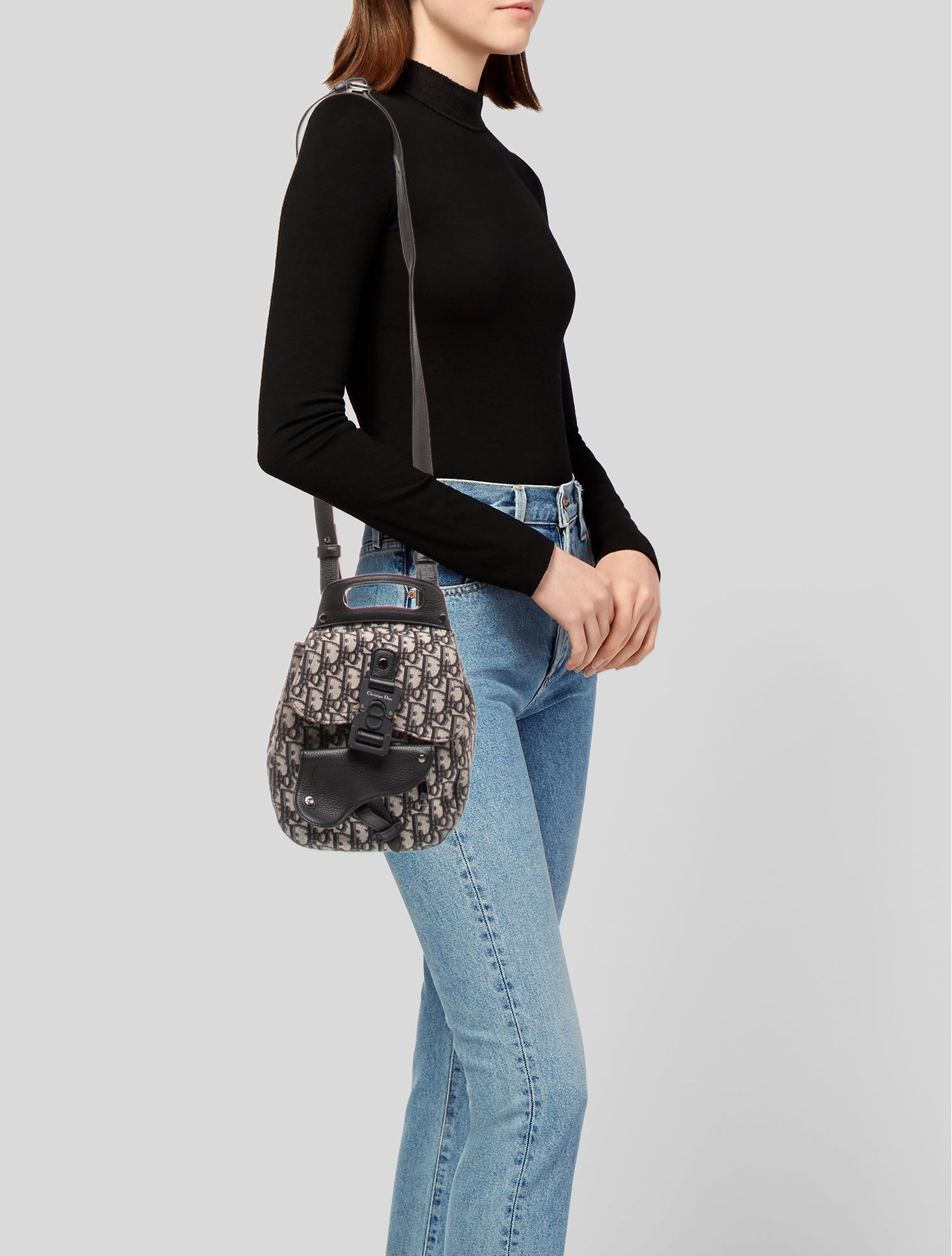 DIOR MEN Oblique Jacquard Saddle Mini