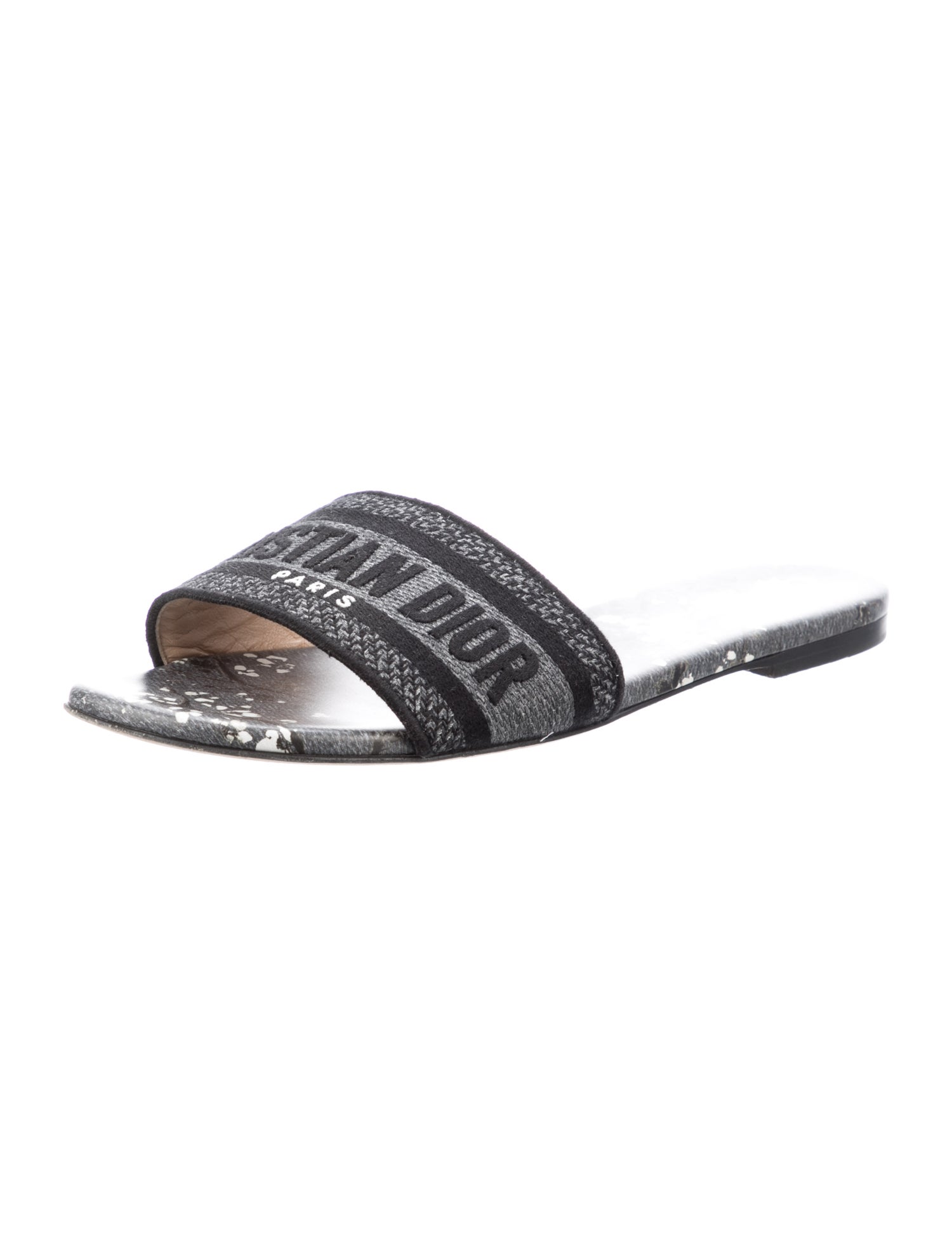 Christian Dior Canvas Printed Slides