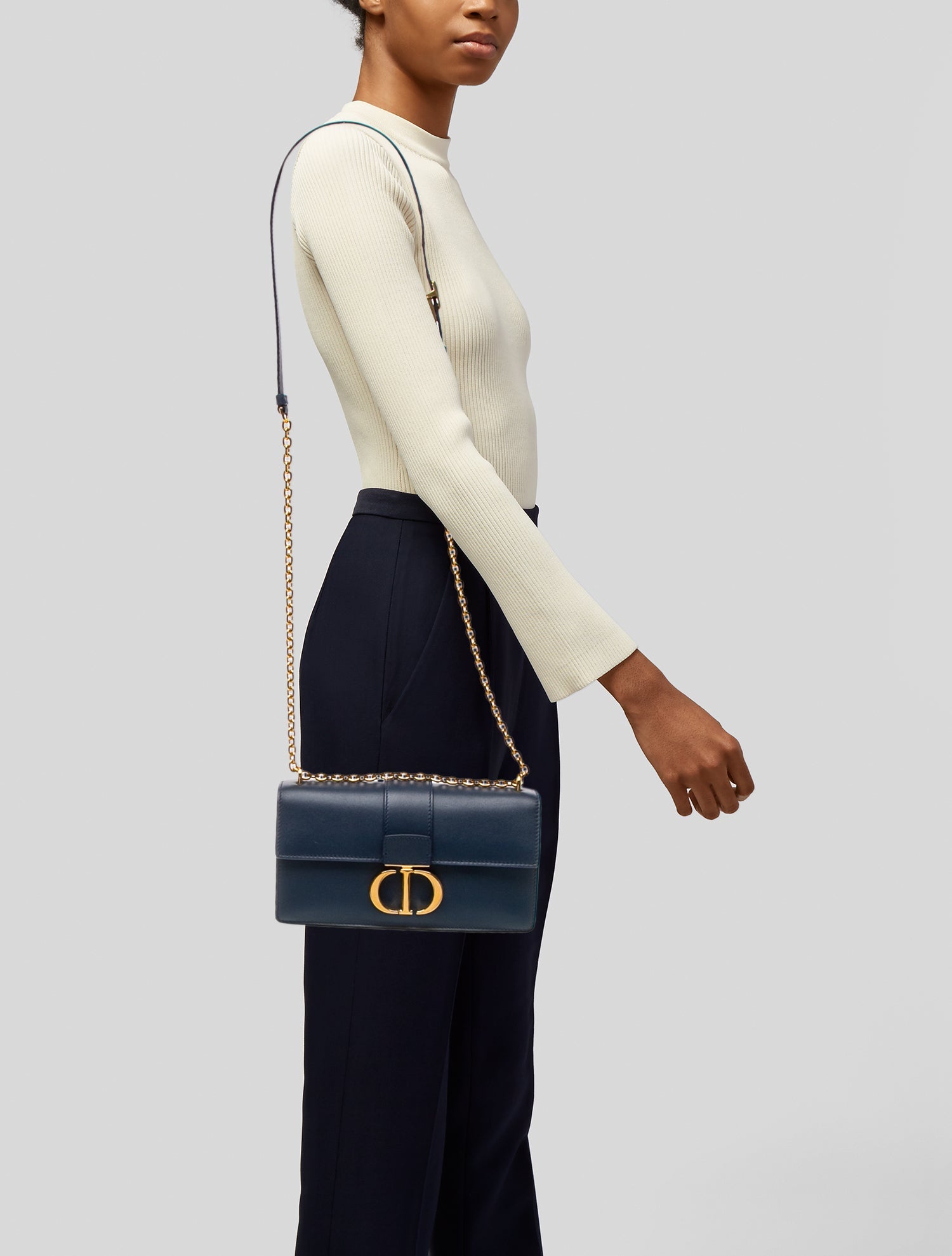 Christian Dior Leather 30 Montaigne - Blue Shoulder Bags, Handbags