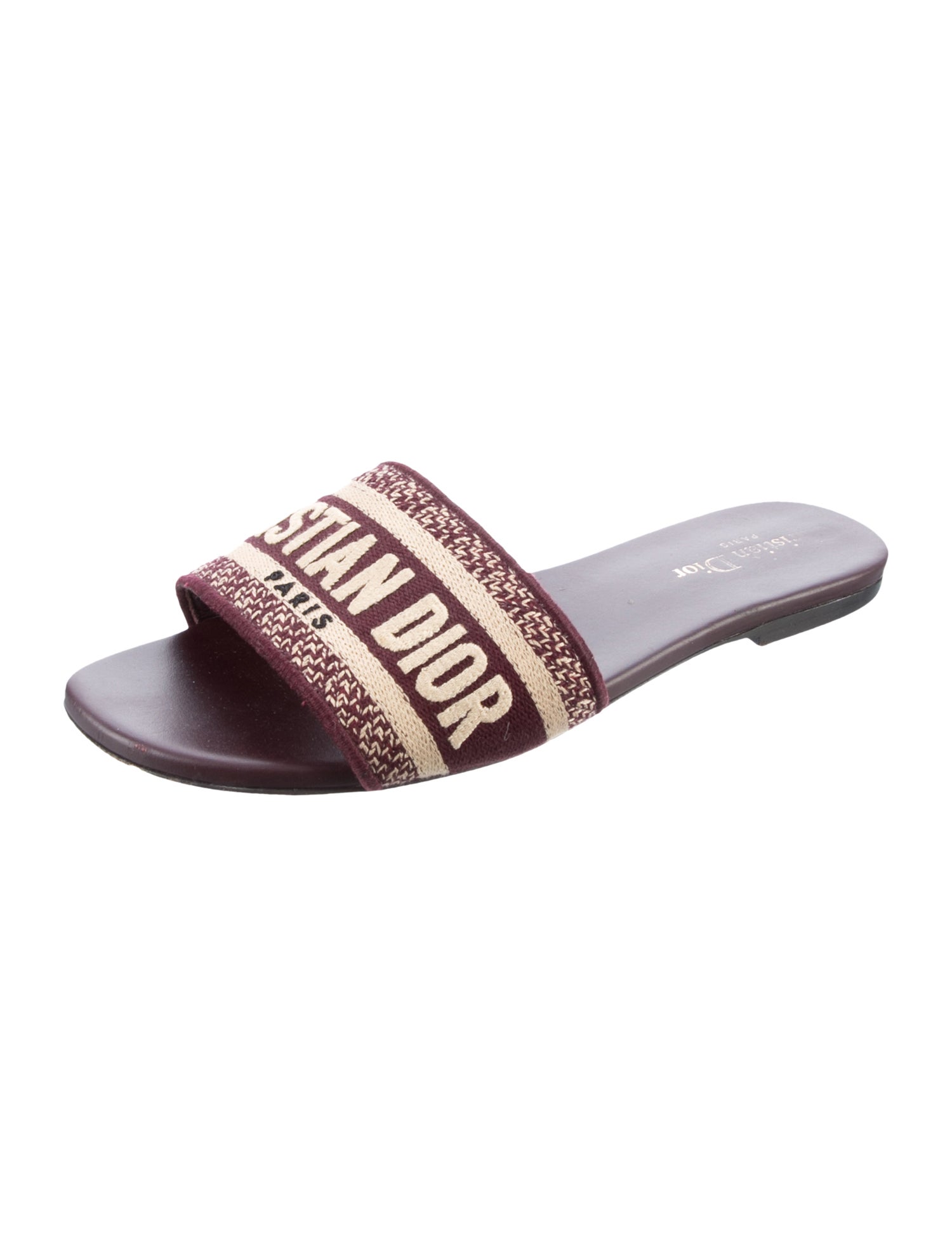 Christian Dior Canvas Graphic Print Slides