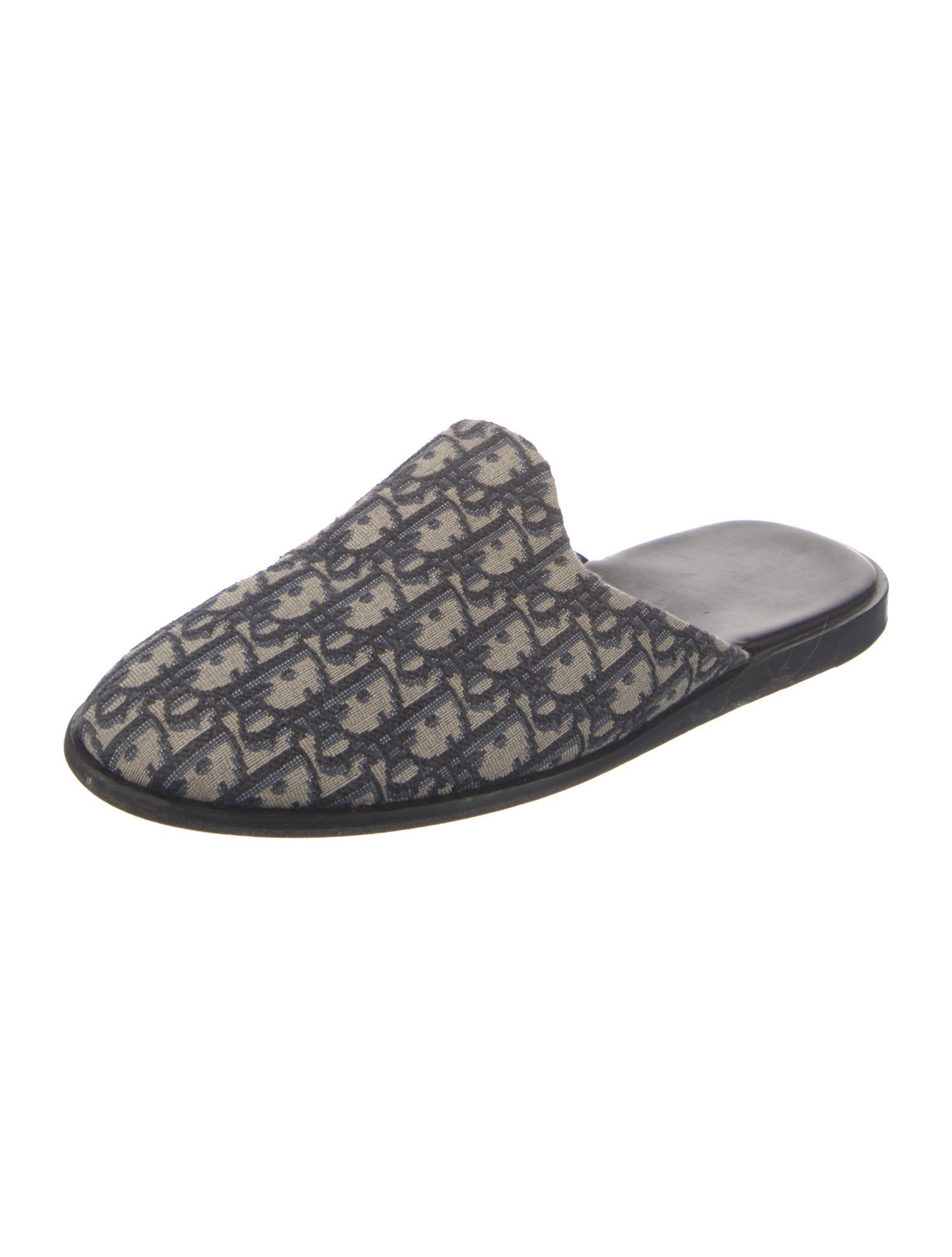 Christian Dior Oblique Jacquard Canvas Slides
