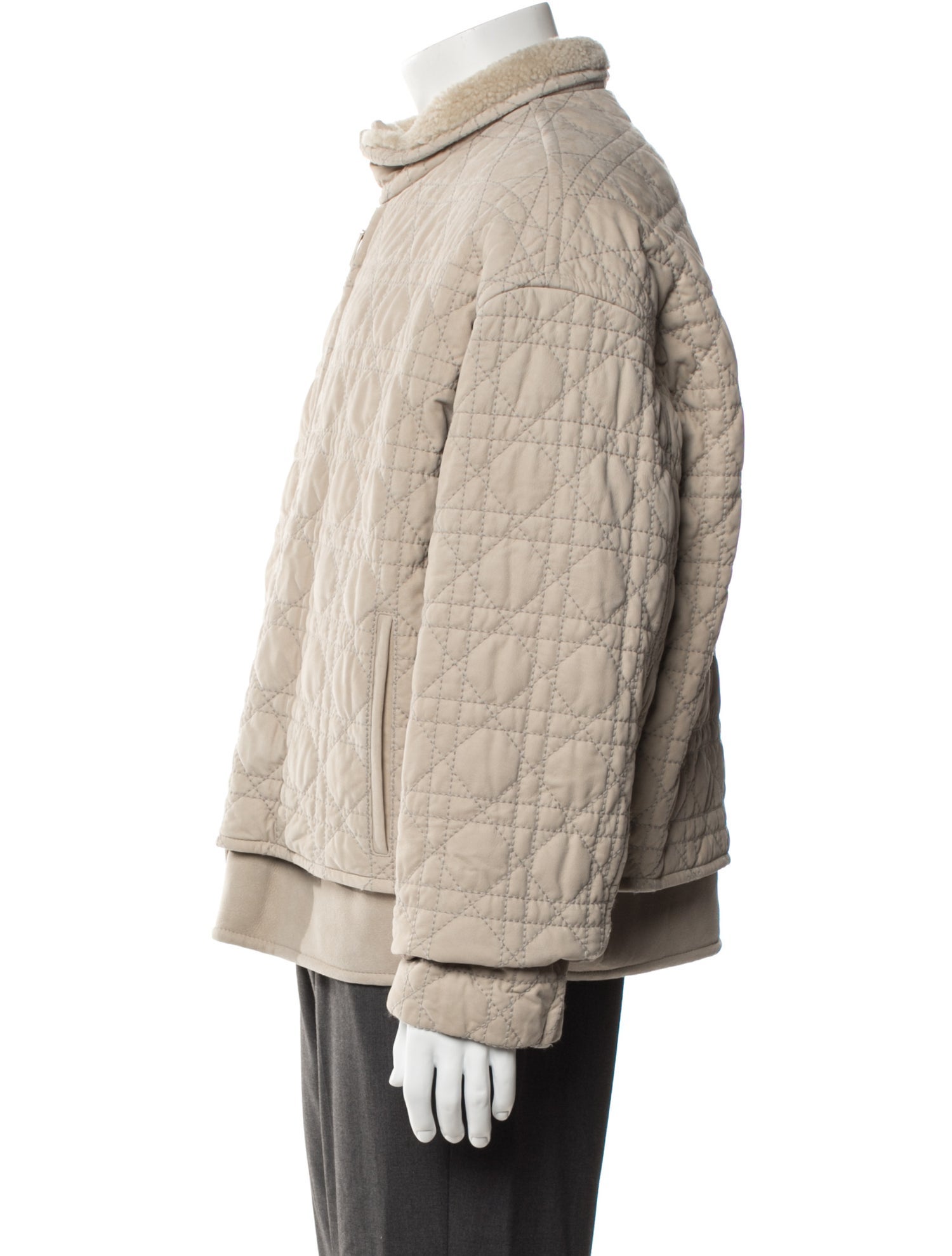 DIOR MEN 2023 Calf Leather Bomber Jacket