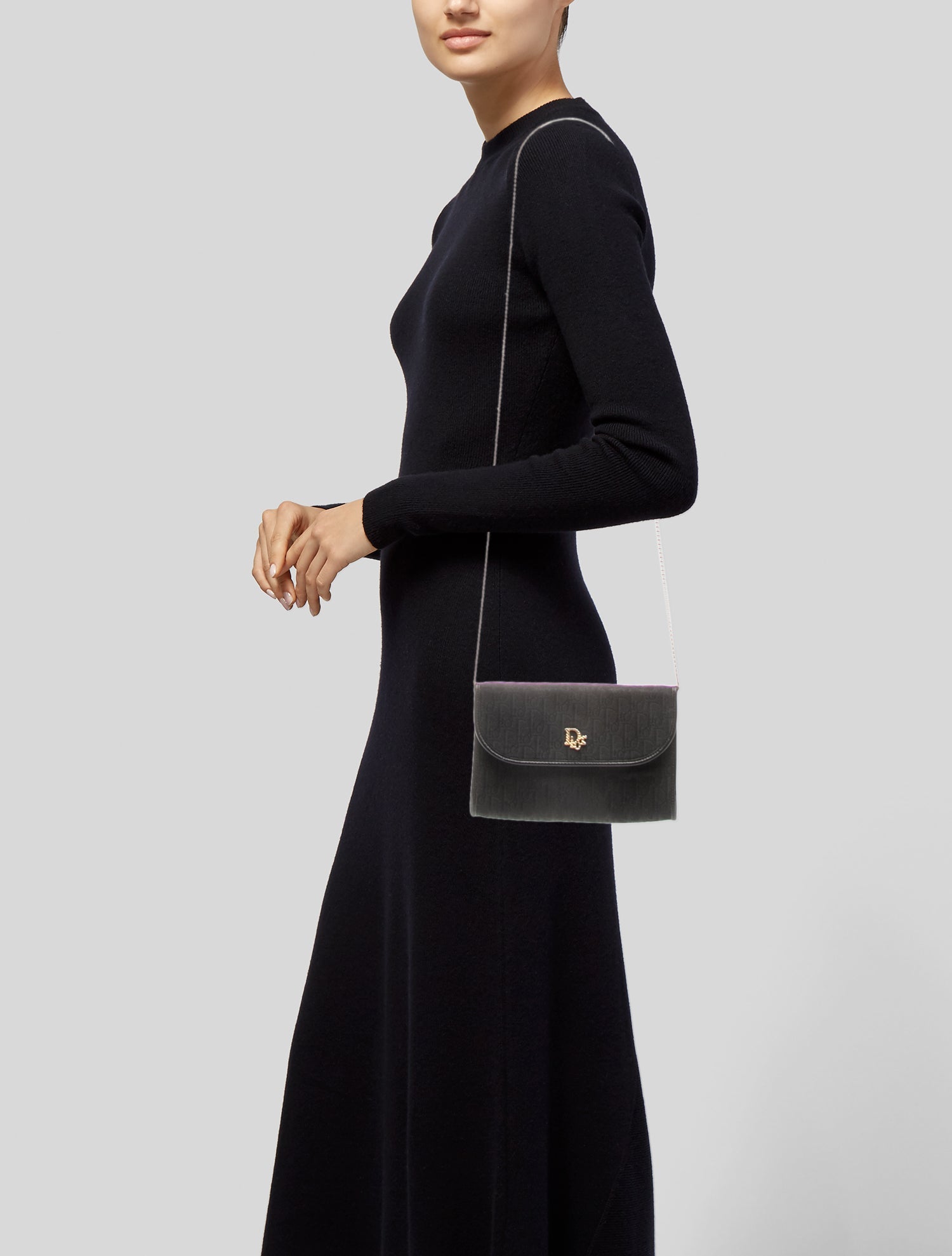 Prada Satin Monkey Clasp Evening Bag - Black Evening Bags