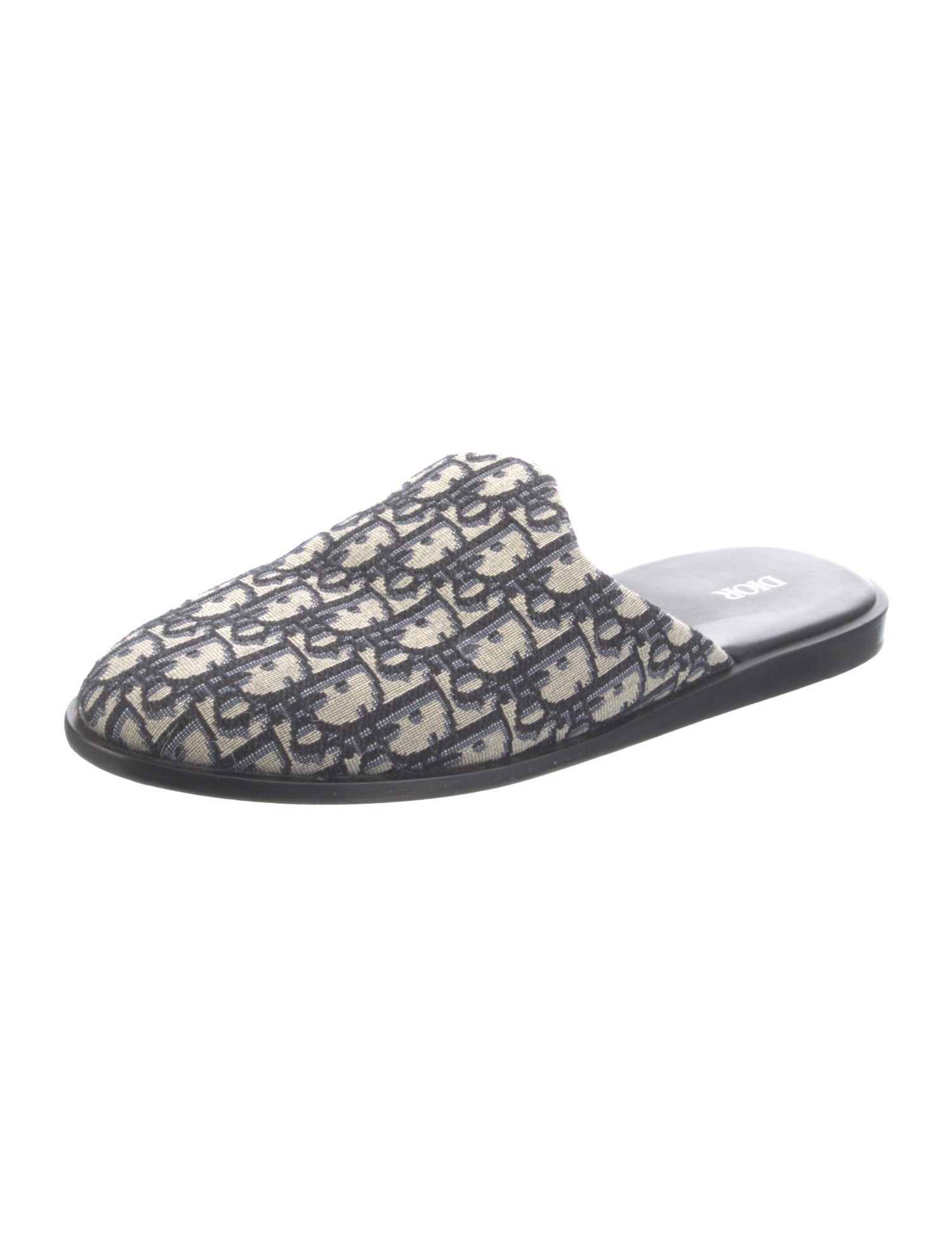 Christian Dior Oblique Jacquard Jacquard Slippers