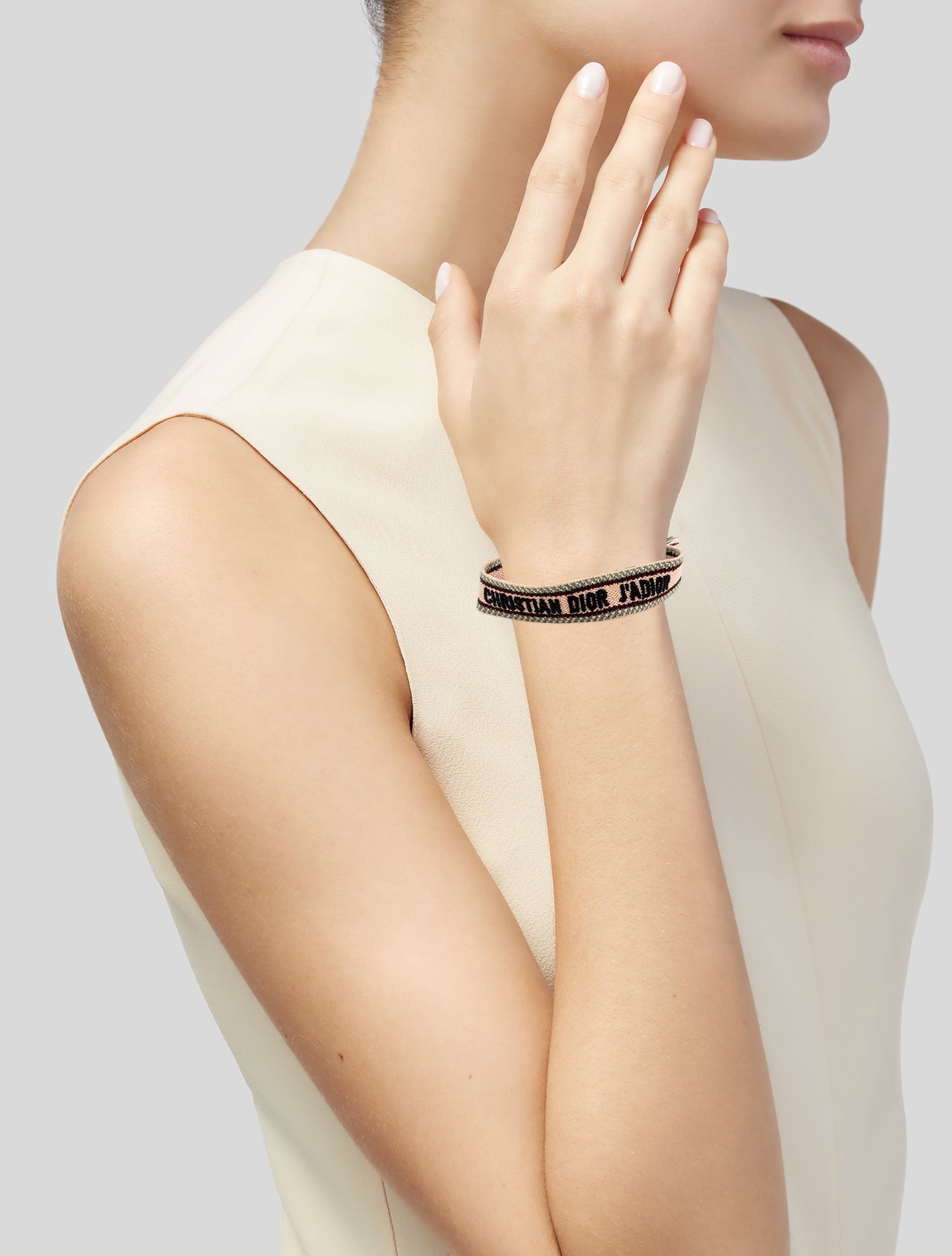 Christian Dior Cotton J'Adior Friendship Bracelet - Black Wrap