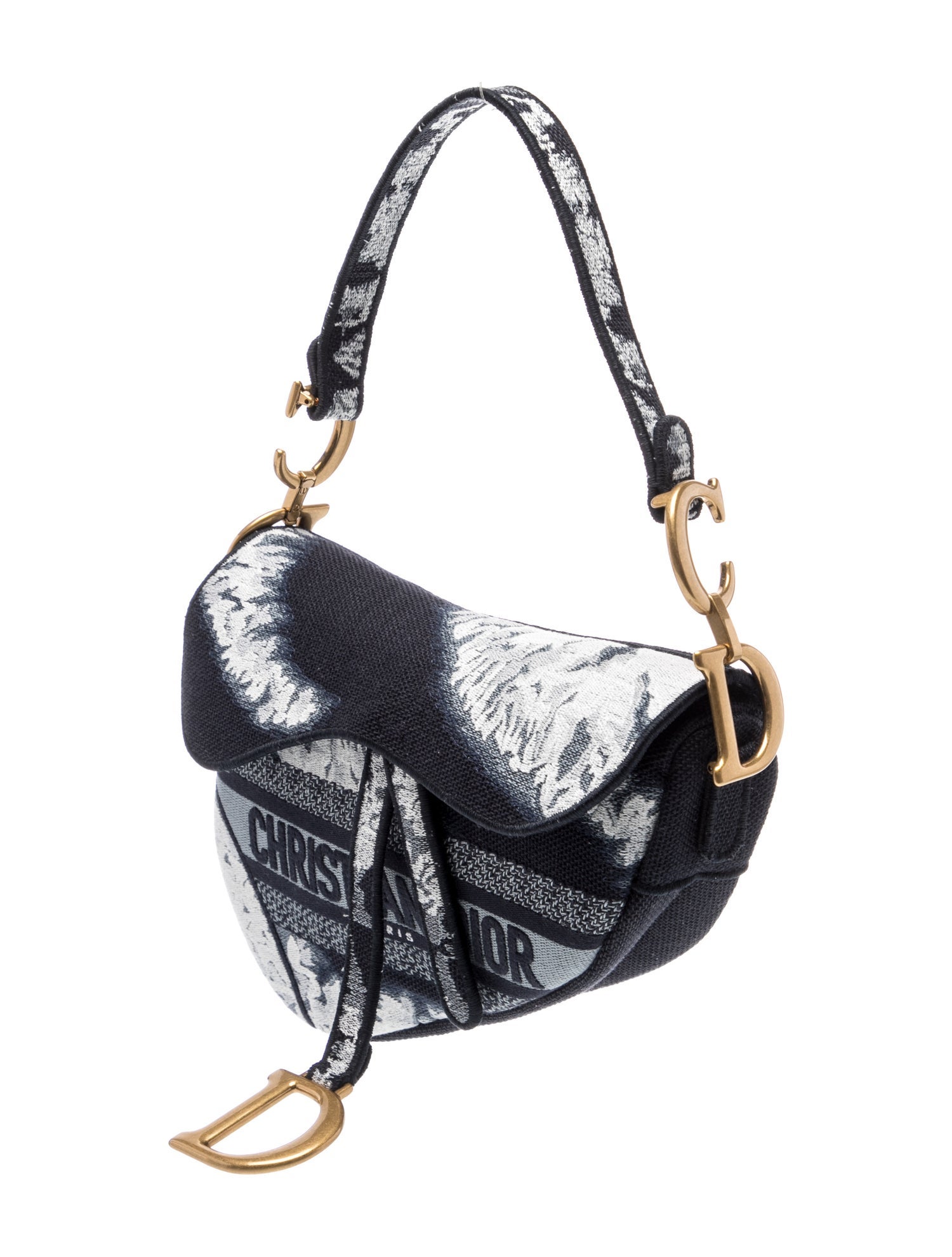 Christian Dior Canvas Saddle - Blue Shoulder Bags, Handbags