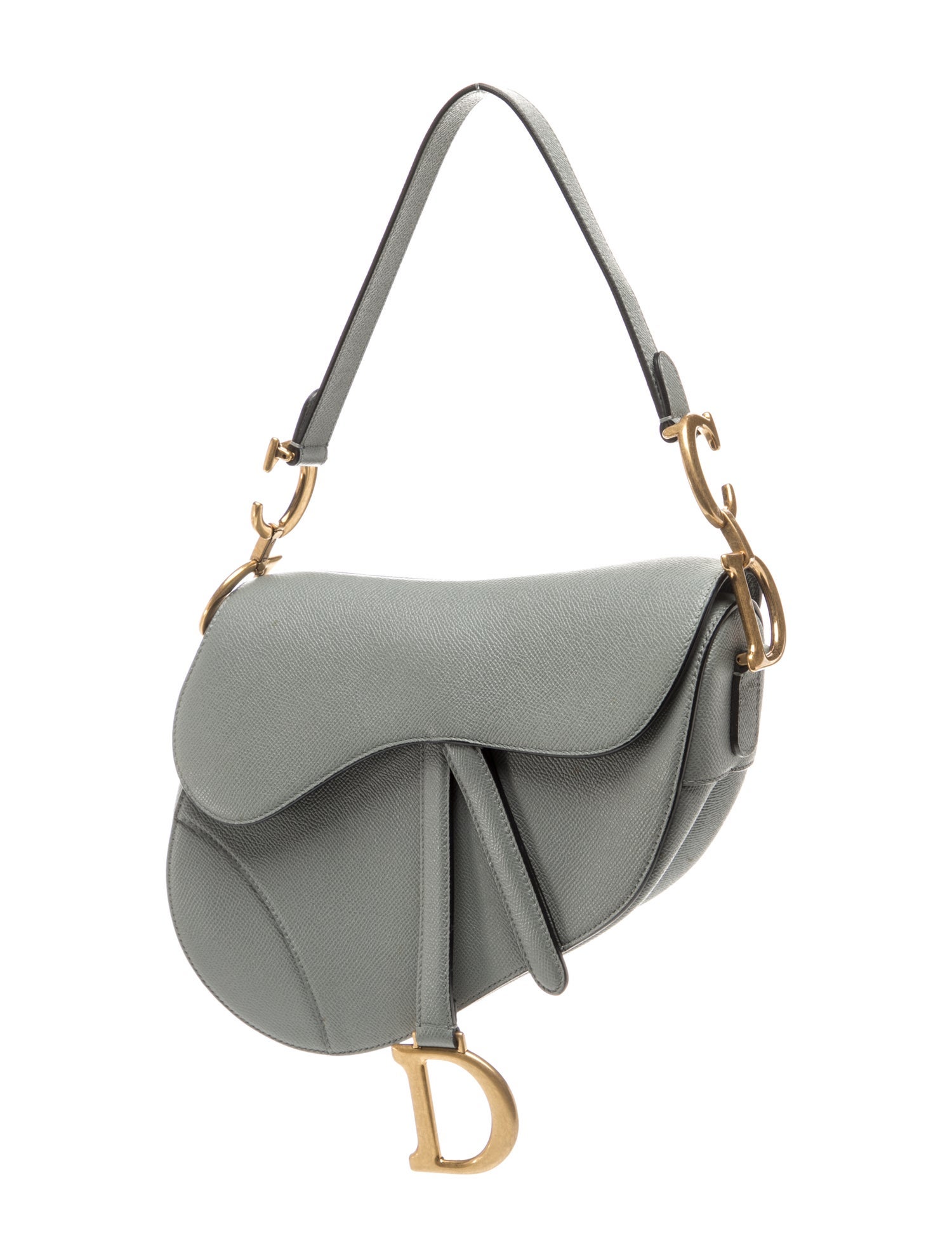 Christian Dior Leather Saddle - Grey Shoulder Bags, Handbags