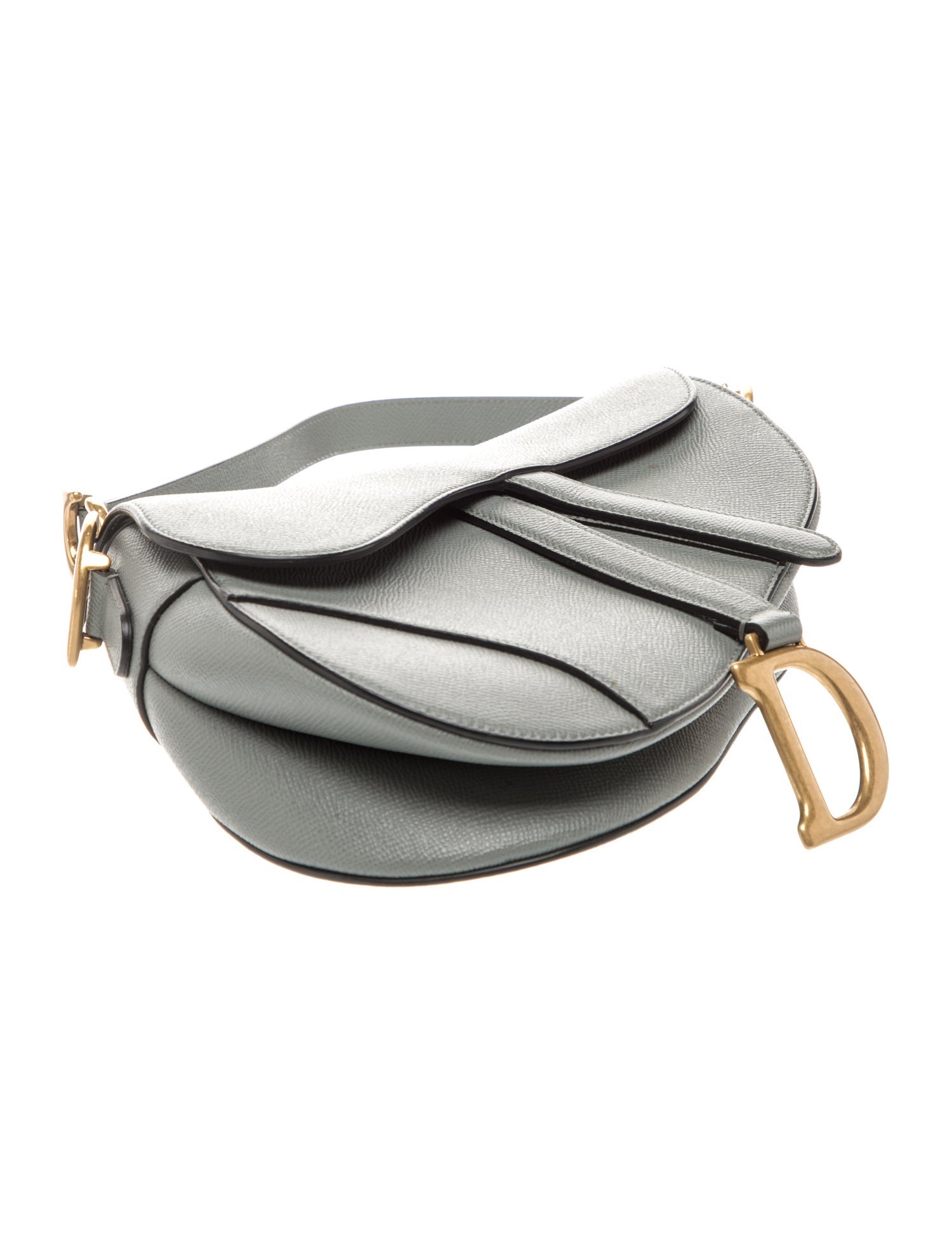 Christian Dior Leather Saddle - Grey Shoulder Bags, Handbags