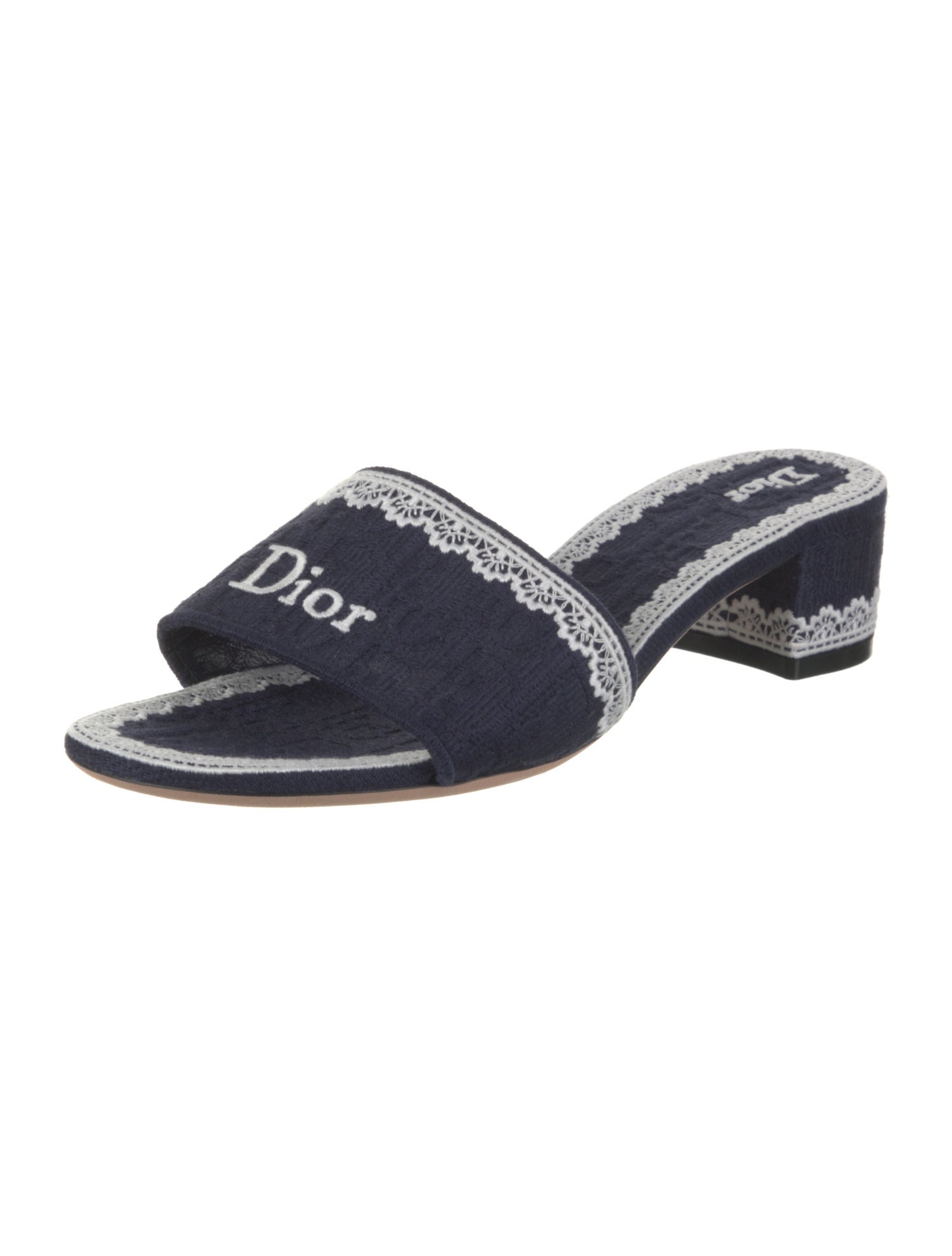 Christian Dior Oblique Jacquard Canvas Dress Loafers - Grey