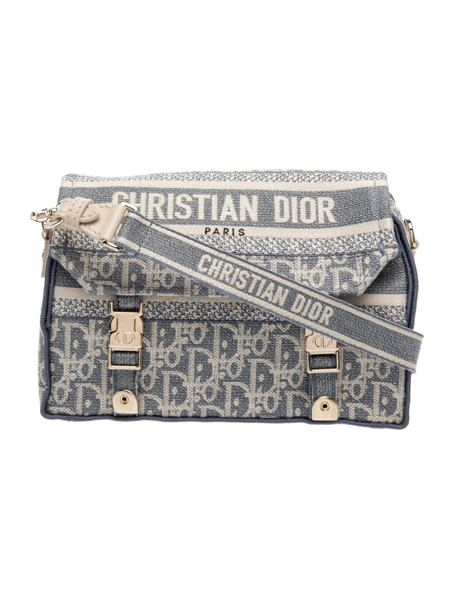Christian Dior Oblique Jacquard Diorcamp - Blue Crossbody Bags