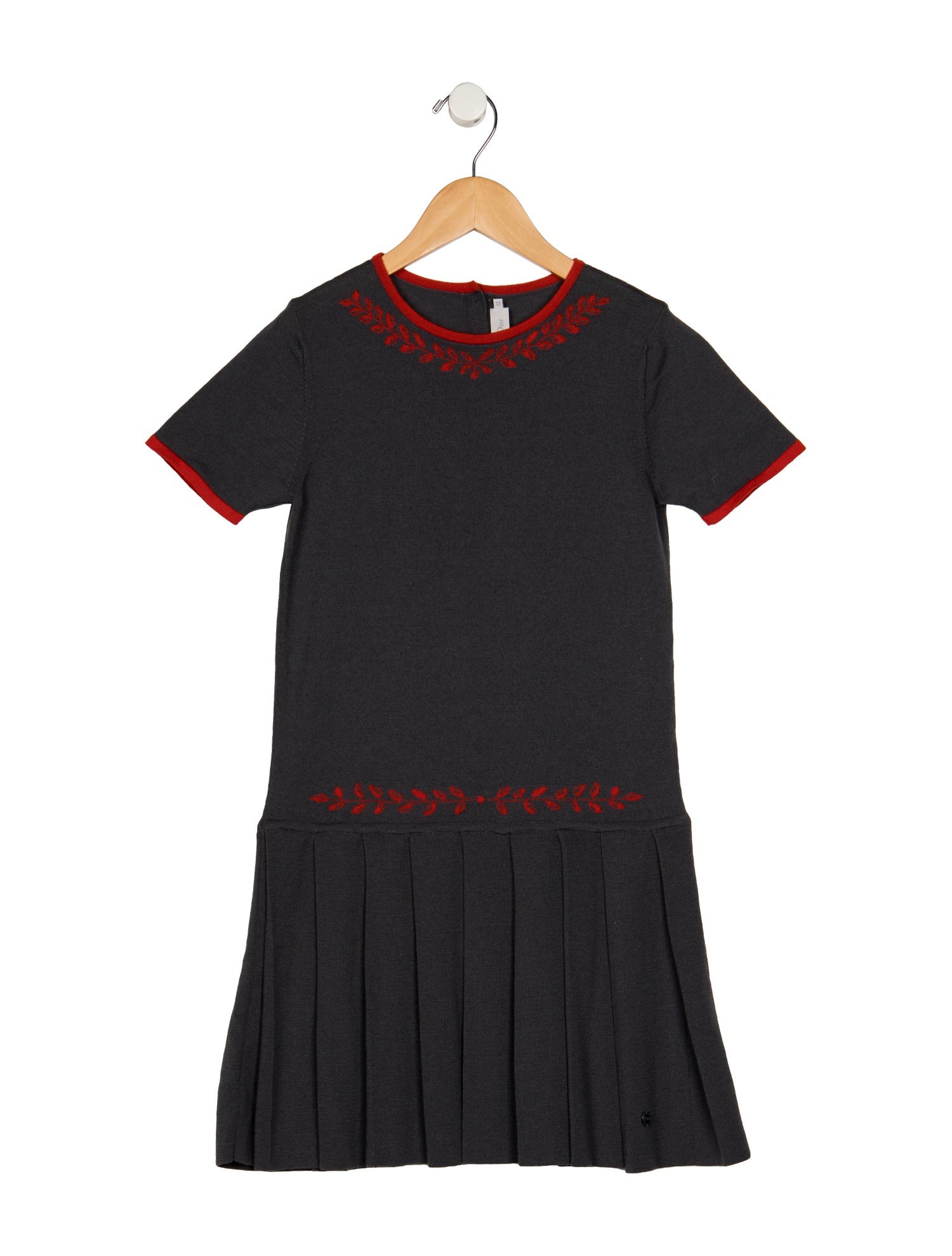 Christian Dior Girls' Wool Patterned Dress