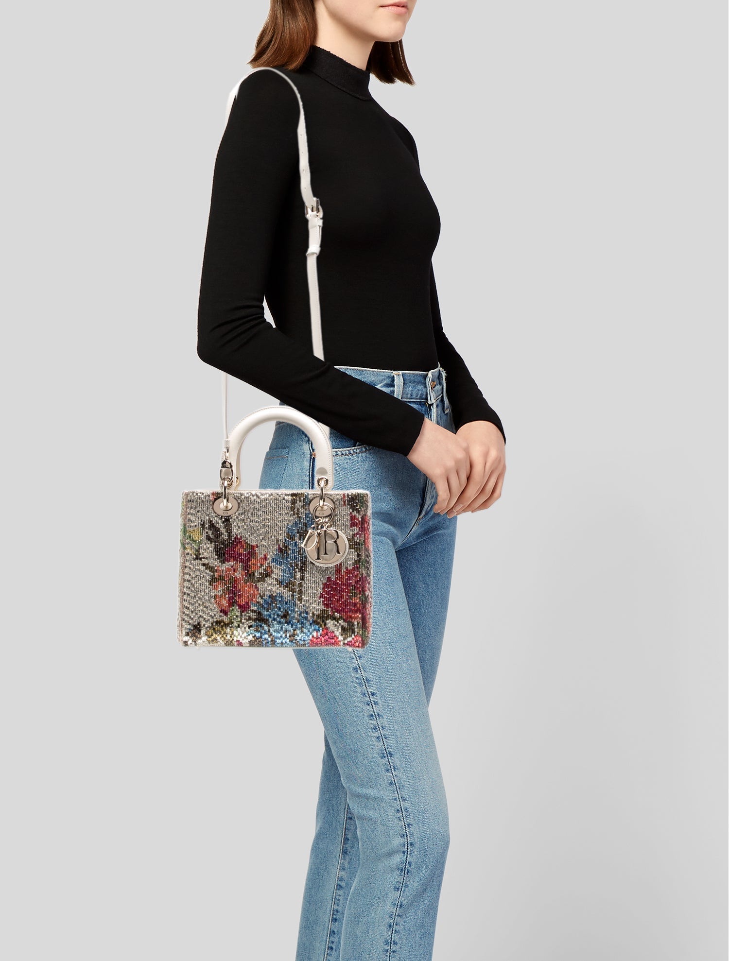 Christian Dior x Jamilla Okubo Mini Lady Dior Art Bag - Blue