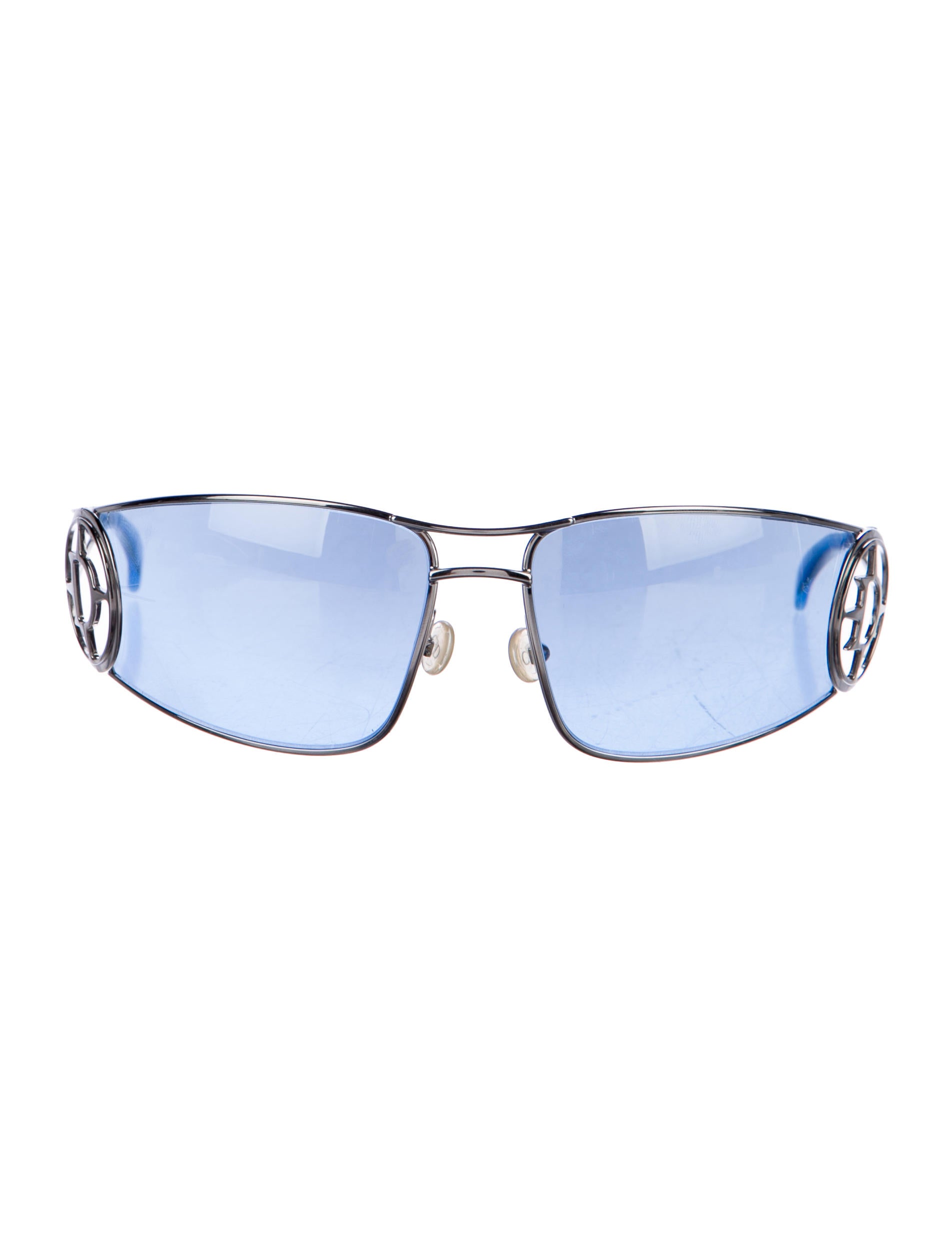 Christian Dior Calandre Shield Sunglasses - Silver Sunglasses