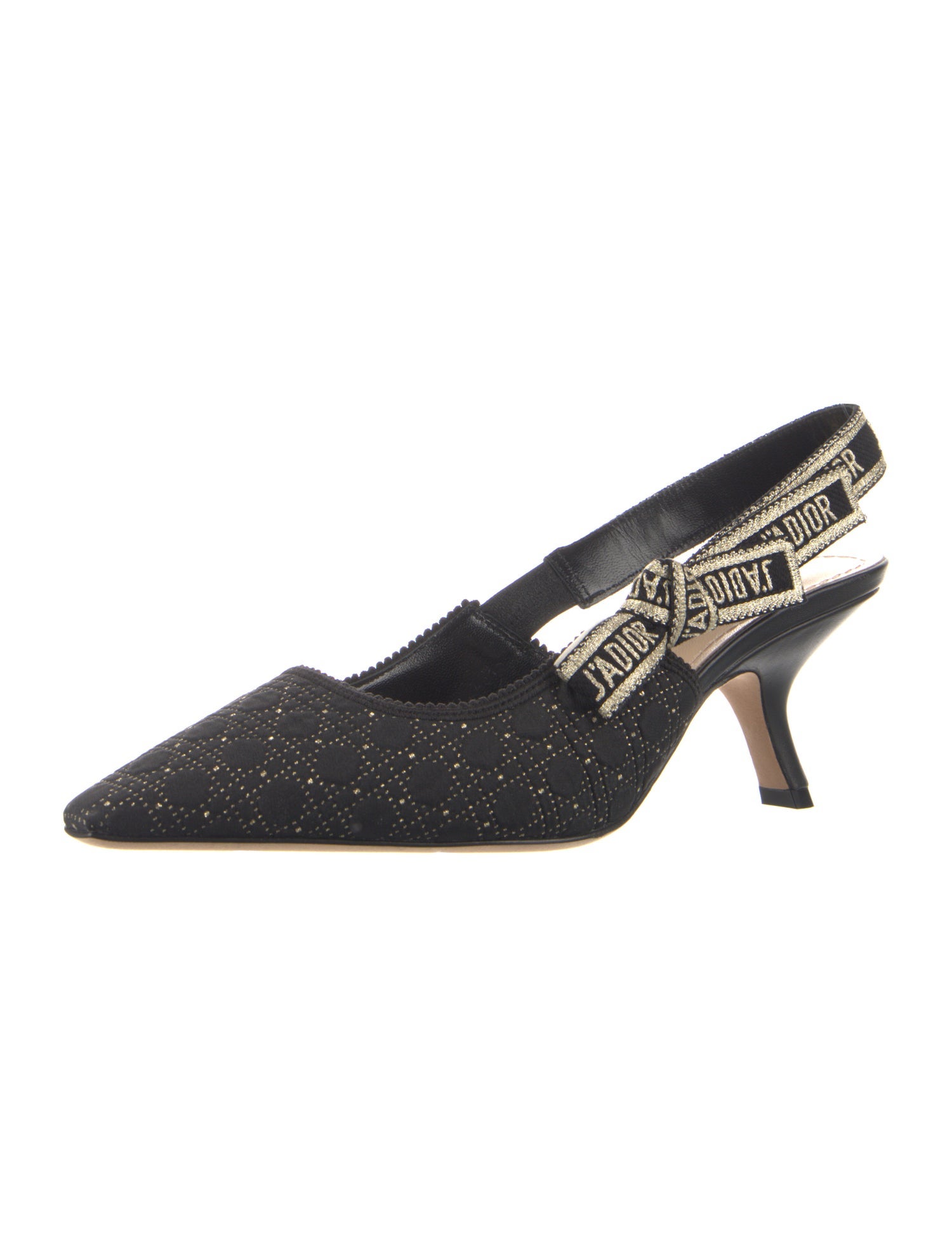 Christian Dior Tweed Pattern Slingback Pumps