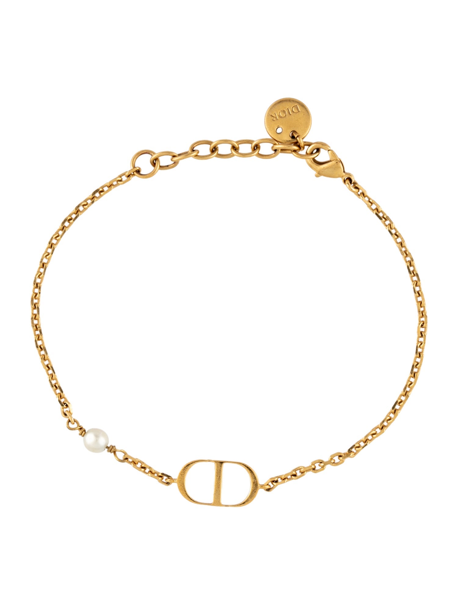 Christian Dior Faux Pearl Petit CD Bracelet