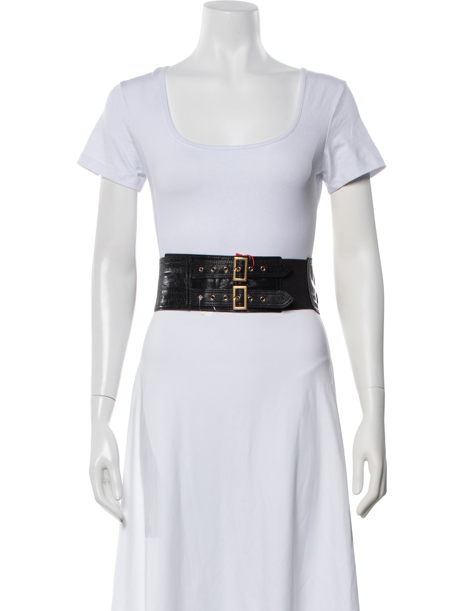 Christian Dior Wide Leather Waist Belt