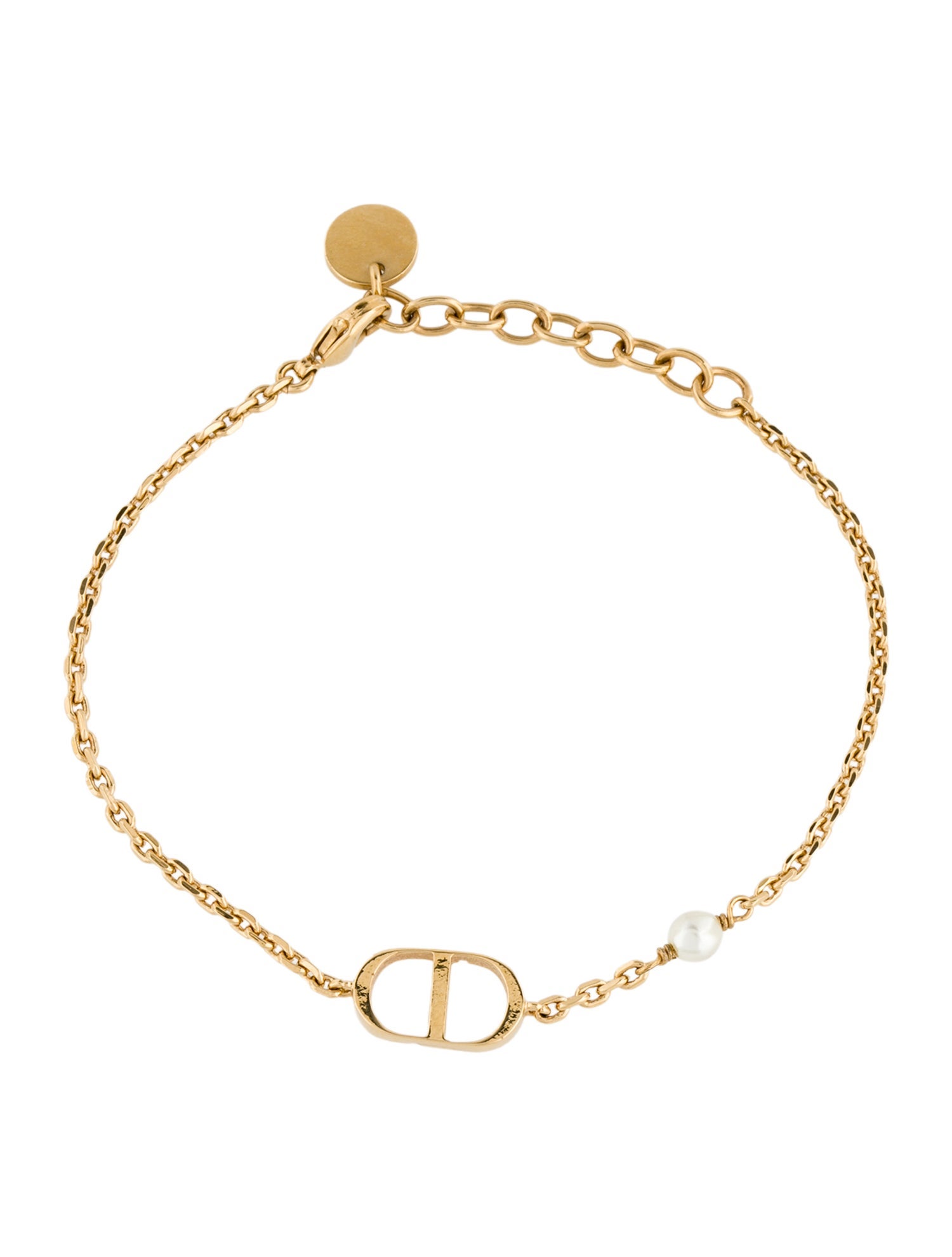 Christian Dior Faux Pearl Petit CD Station Bracelet