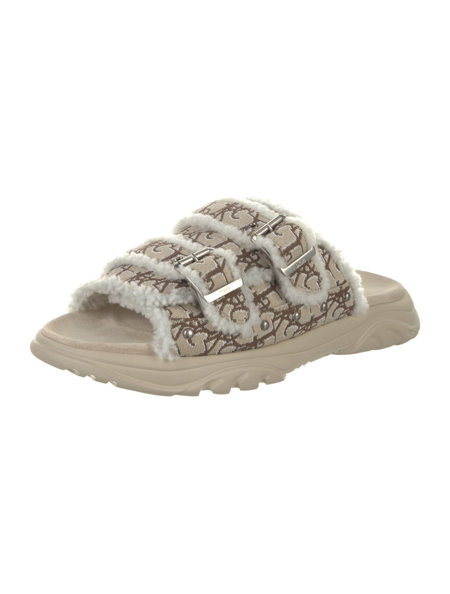 Christian Dior Jacquard Printed Slides w/ Tags