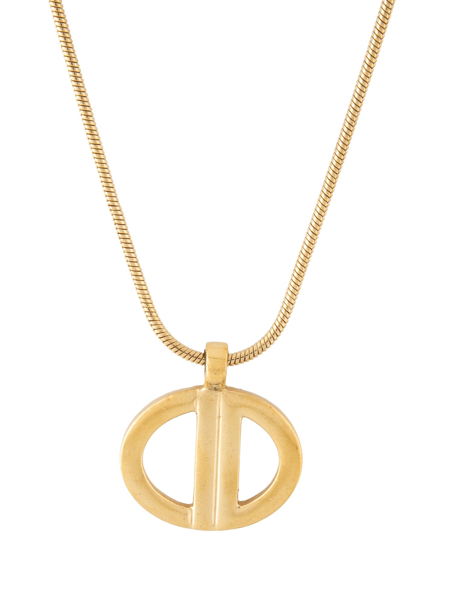 Christian Dior Vintage CD Pendant Necklace