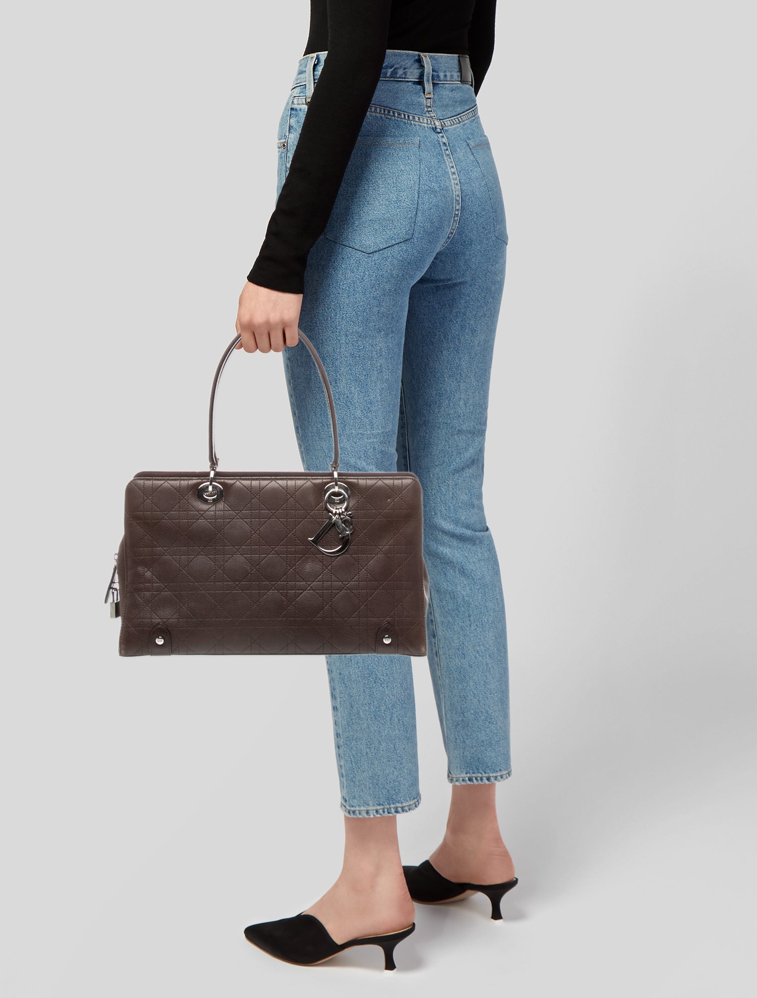Christian Dior Cannage Lady Dior Medium - Brown Shoulder Bags