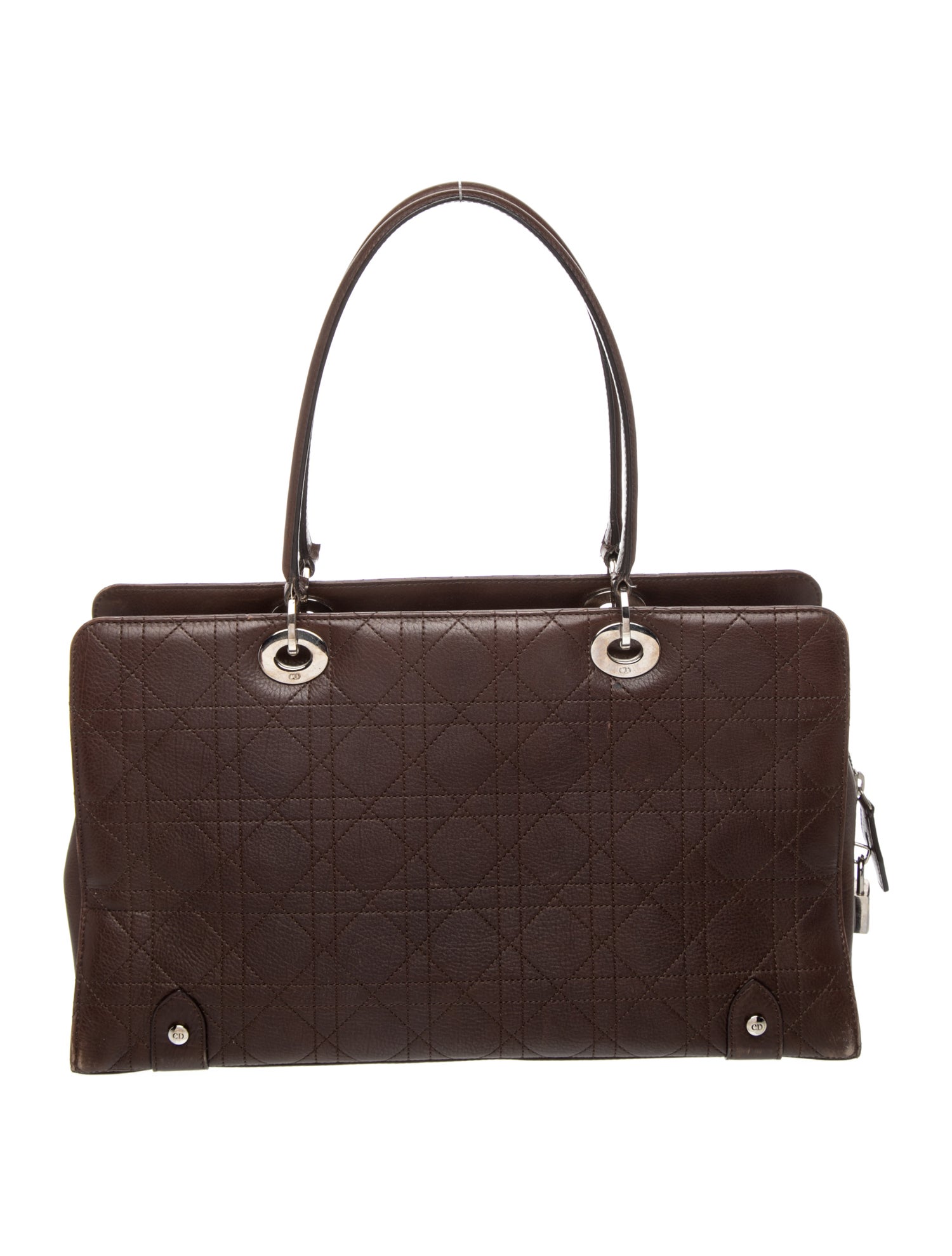 Christian Dior Cannage Lady Dior Medium - Brown Shoulder Bags