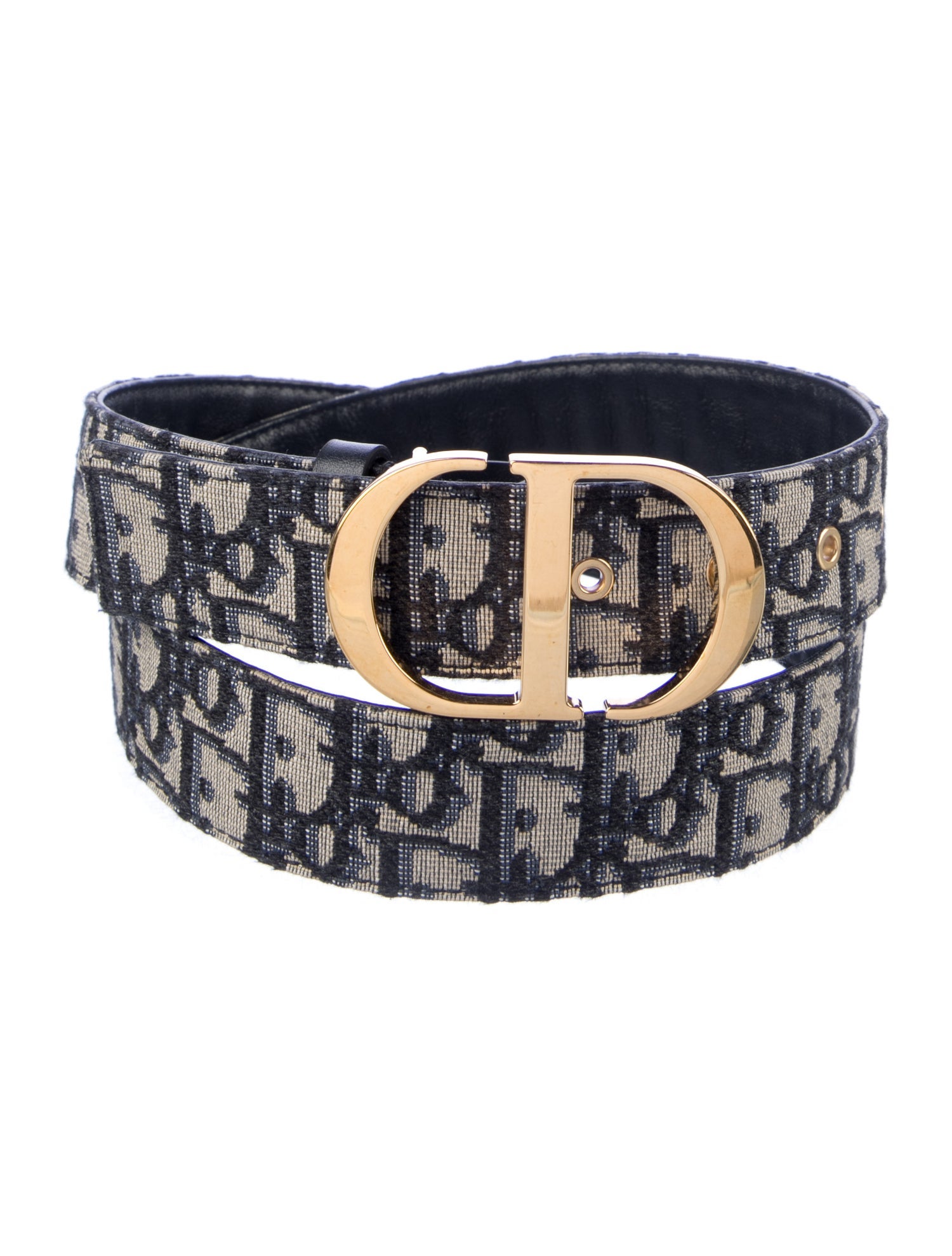 Christian Dior Oblique Jacquard Jacquard Belt - Blue Belts