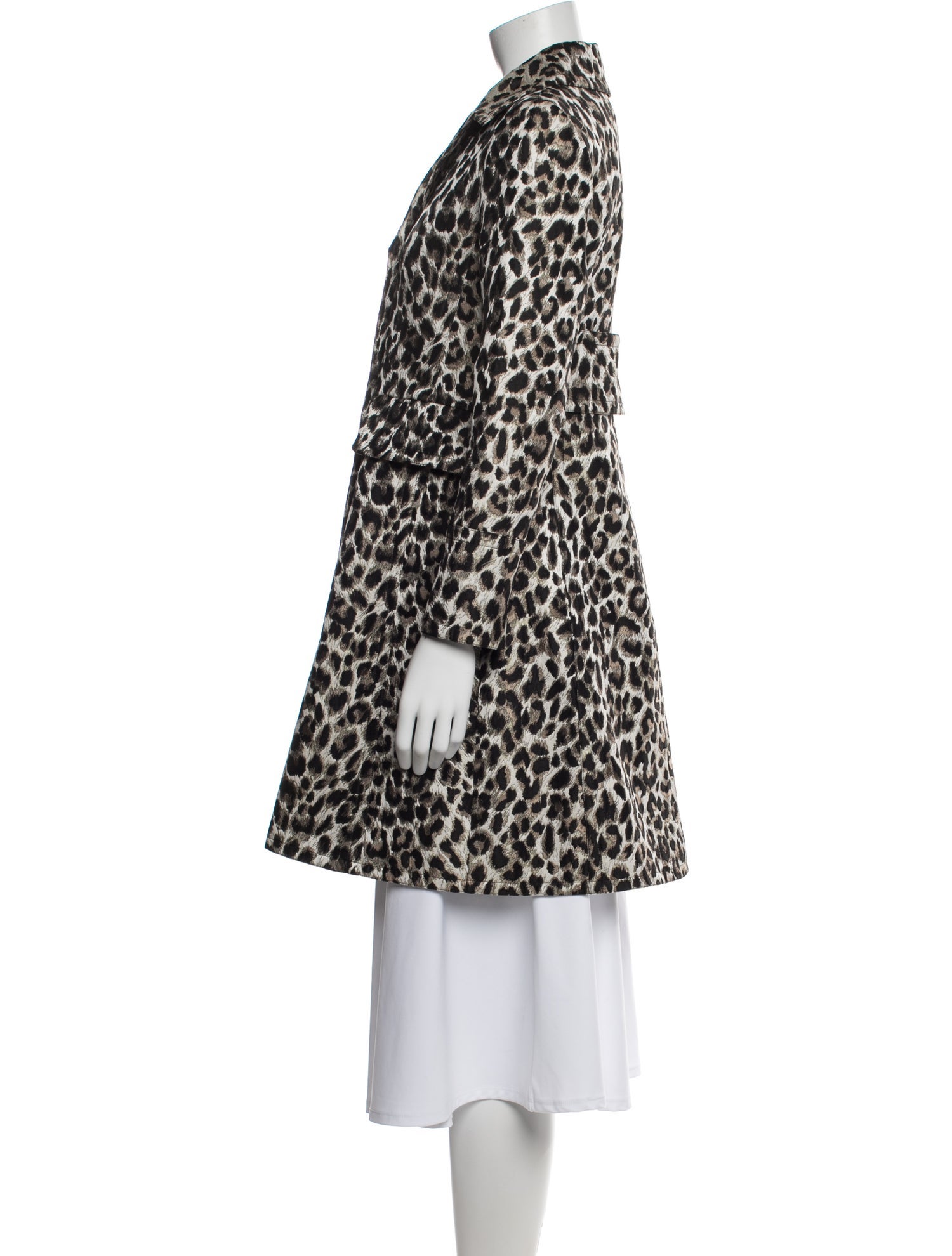 Christian Dior Silk Animal Print Coat