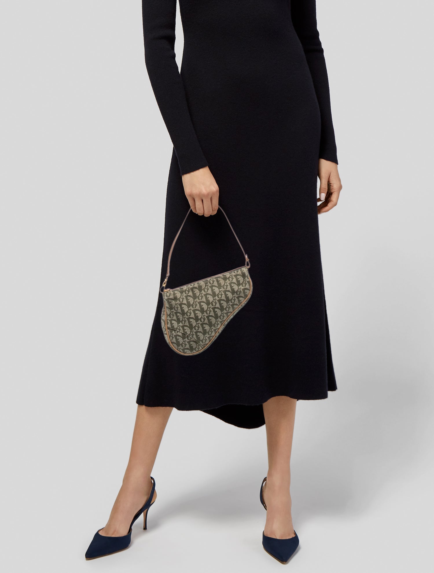 Christian Dior vintage プリーツバックフレアショートジャケ Christian Dior Vintage Japanese Patchwork Saddle Bag - White