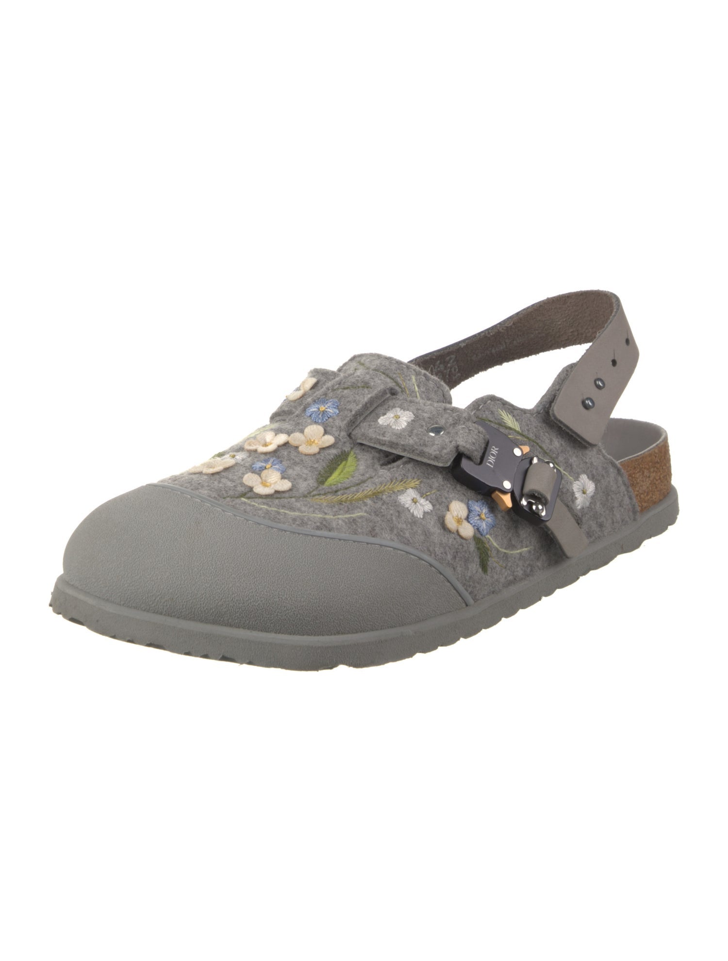 DIOR x Birkenstock Wool Floral Print Sandals