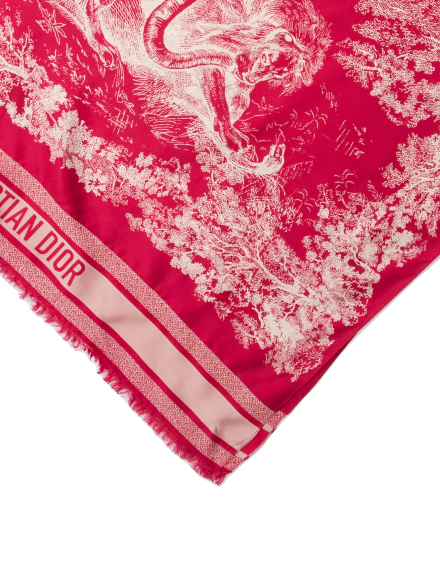 Christian Dior Paisley Wool & Silk Scarf - Burgundy Scarves and