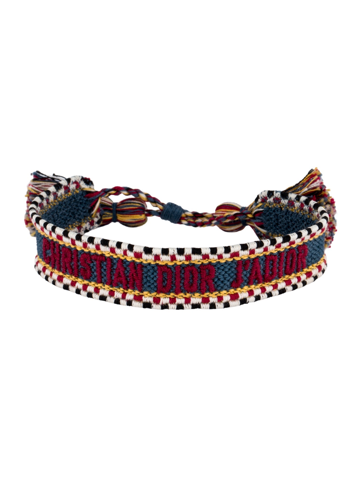 Christian Dior Cotton & Thread Bangle Bracelet