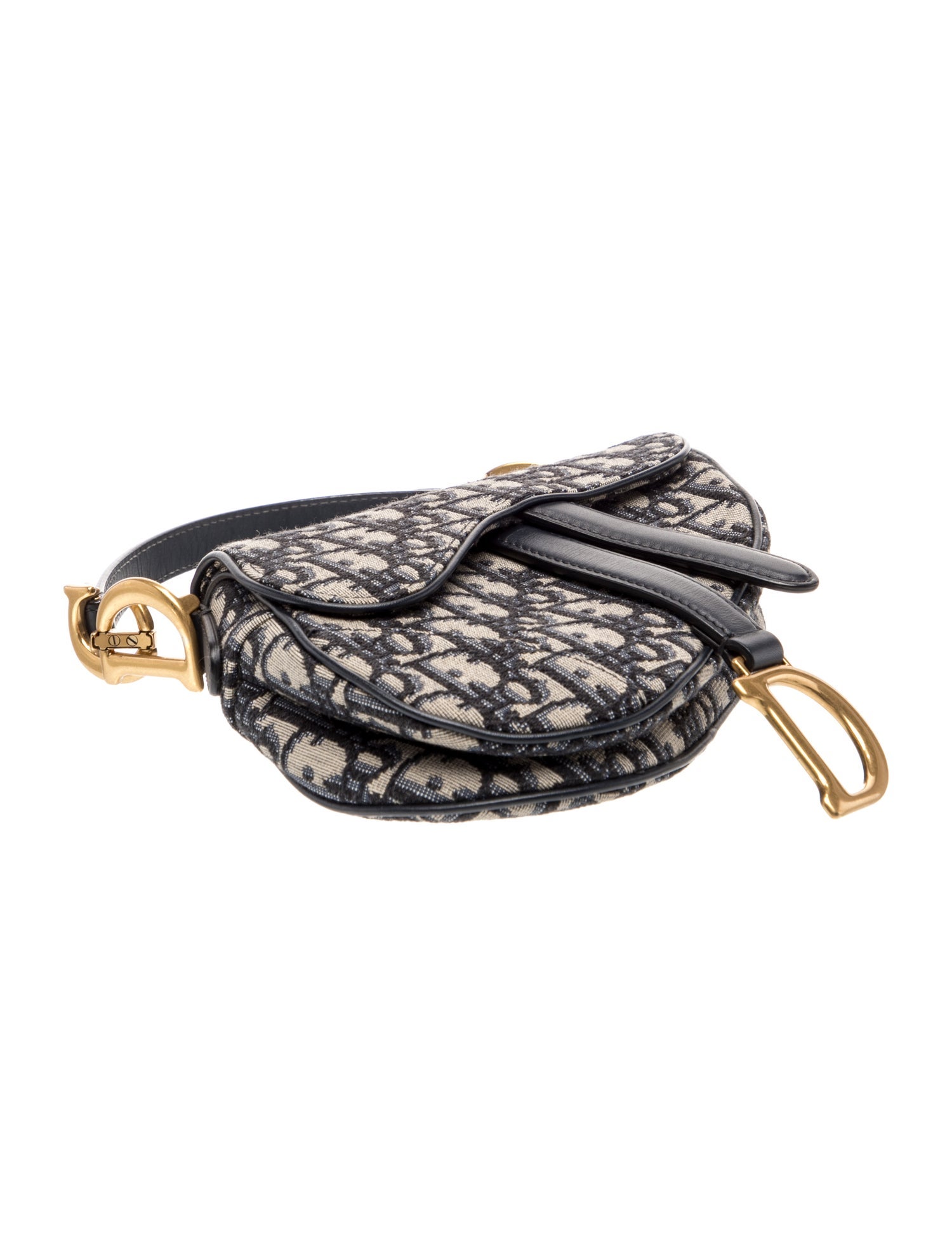 Christian Dior Oblique Jacquard Shoulder Bag - Blue Shoulder Bags