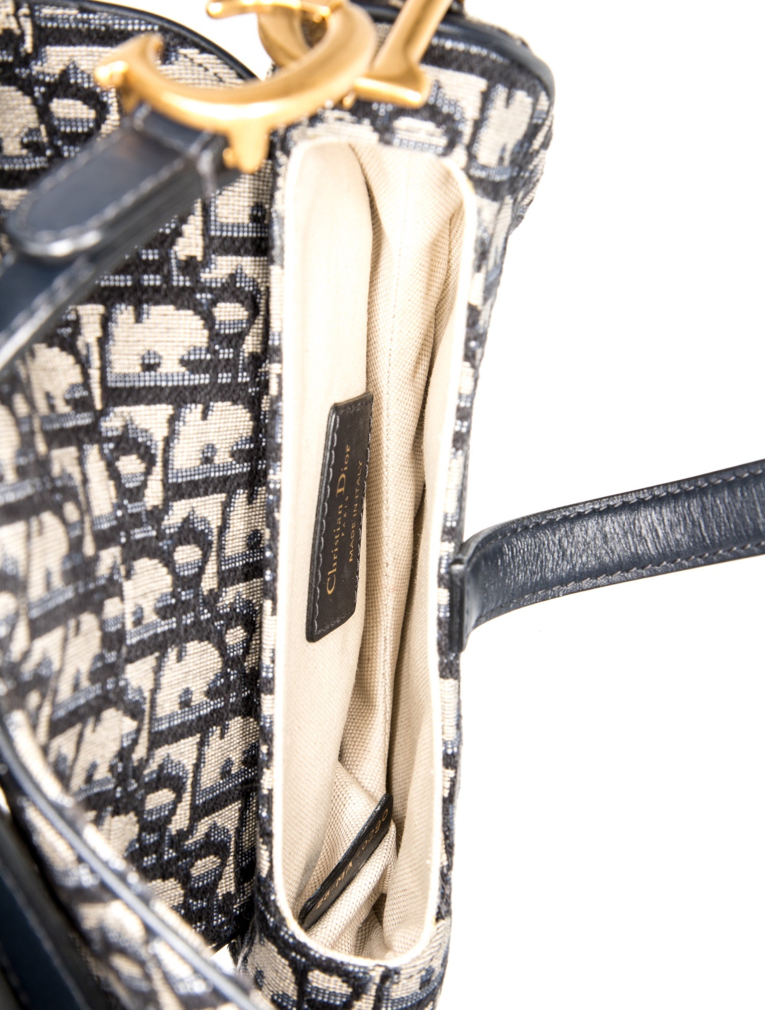 Christian Dior Oblique Jacquard Shoulder Bag - Blue Shoulder Bags