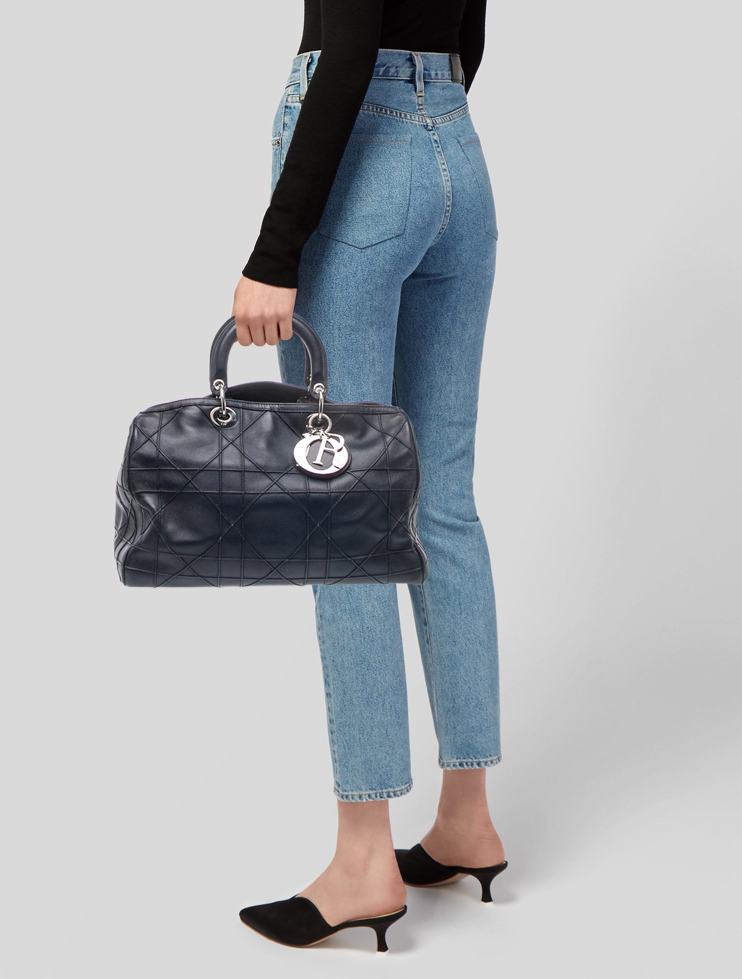 Christian Dior Cannage Malice - Black Handle Bags, Handbags