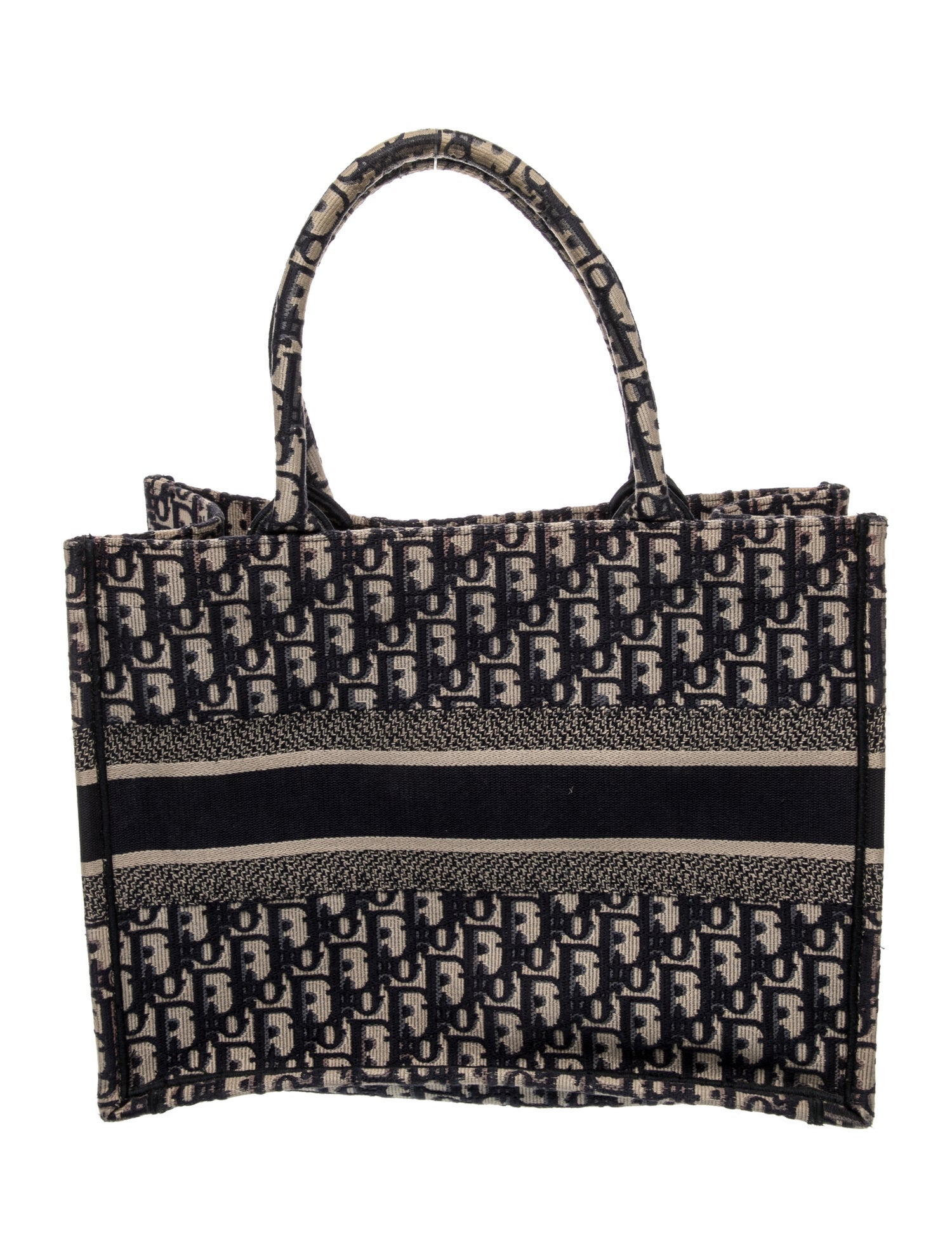 Christian Dior Oblique Jacquard Book Medium - Blue Totes, Handbags