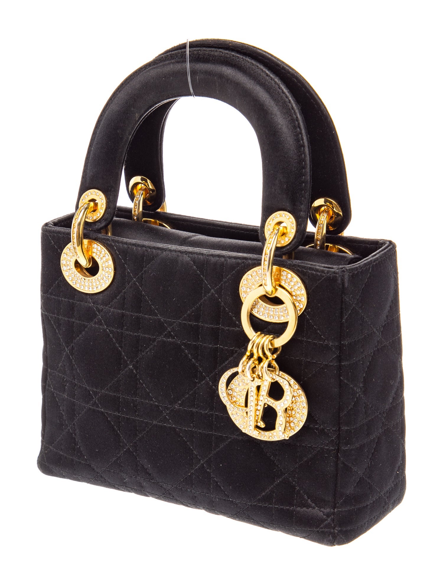 Christian Dior Quilted Lady Dior - Black Handle Bags, Handbags