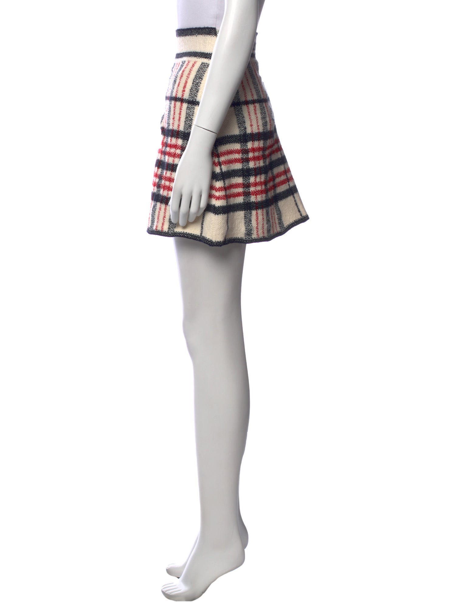 Christian Dior Plaid Print Mini Skirt