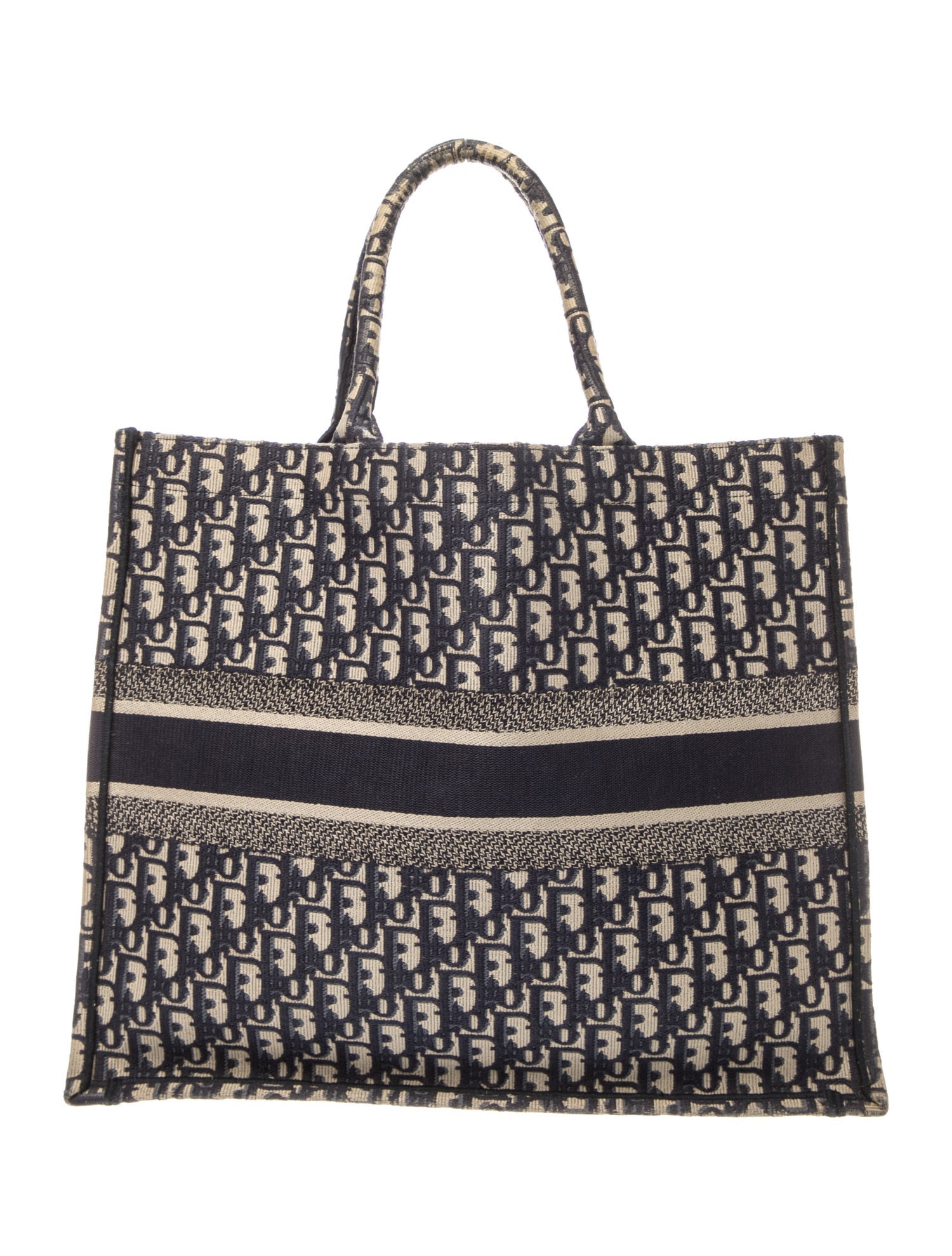 Christian Dior Oblique Jacquard Book - Blue Totes, Handbags