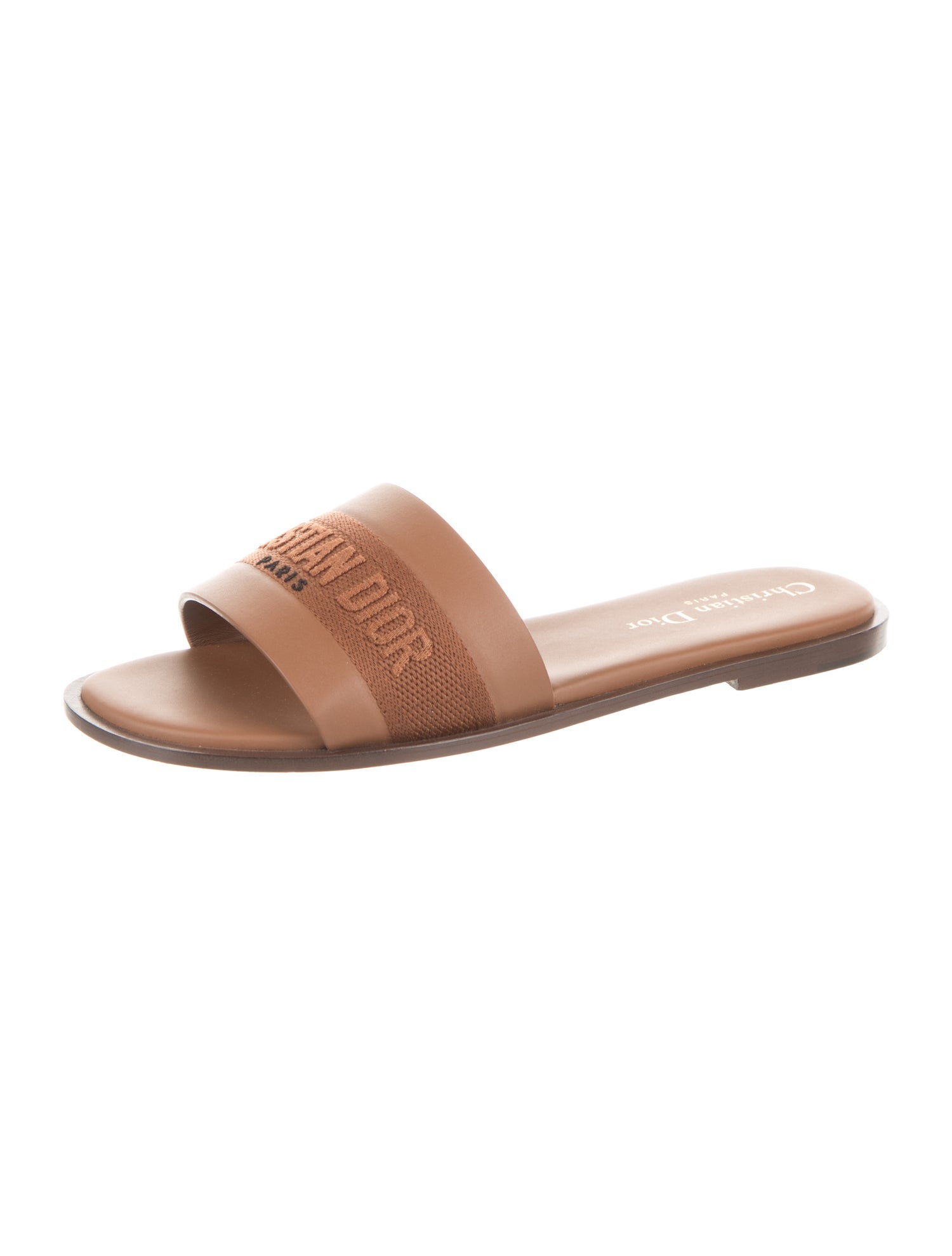 Leather Graphic Print Slides — 2/5