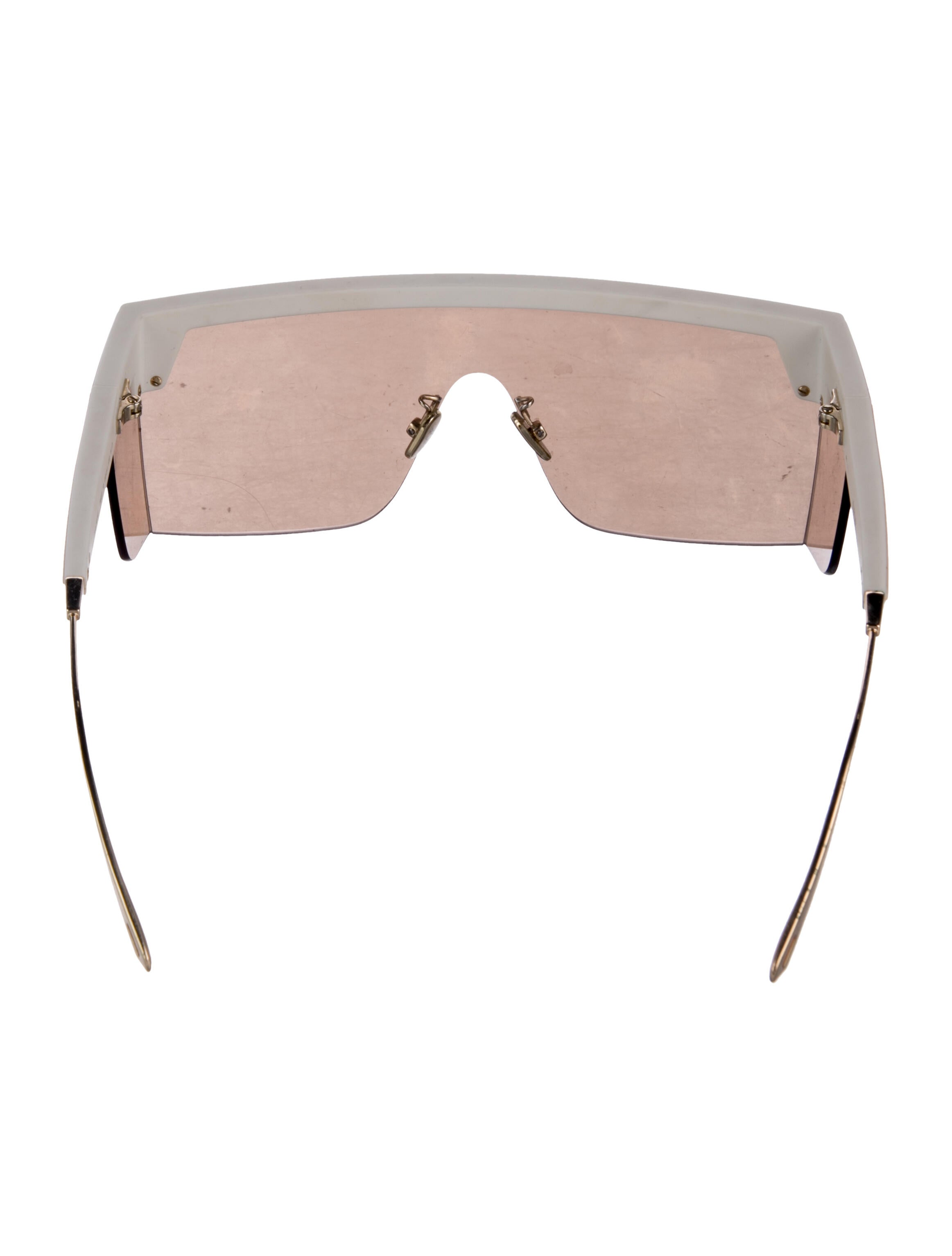 Christian Dior Shield Mirrored Sunglasses - Gold Sunglasses