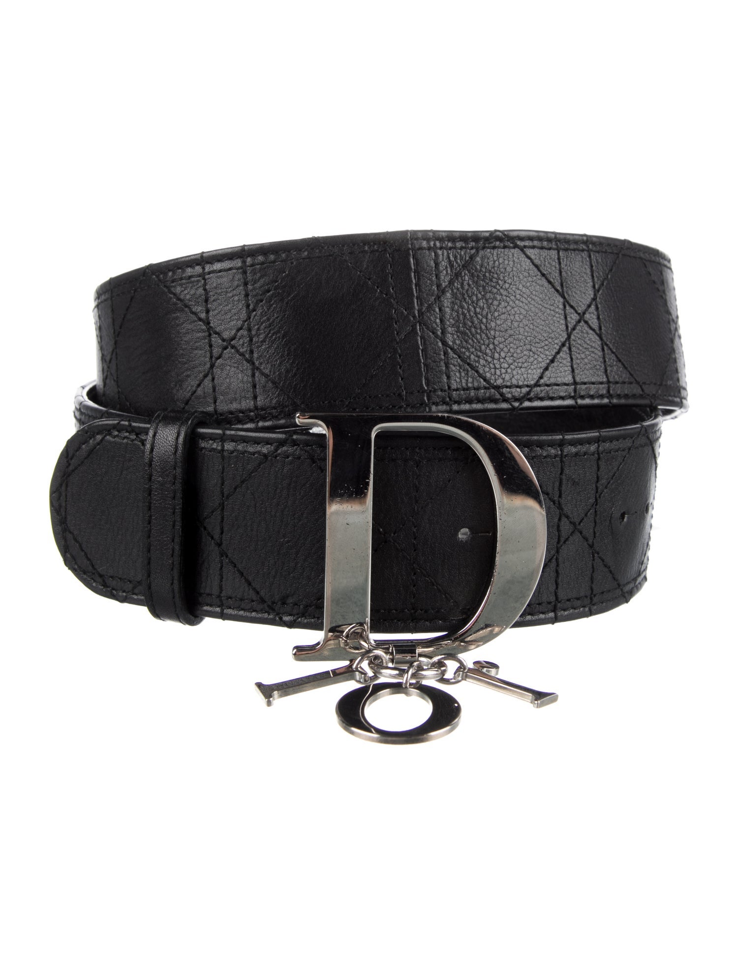 Christian Dior Cannage Pattern Leather Waist Belt