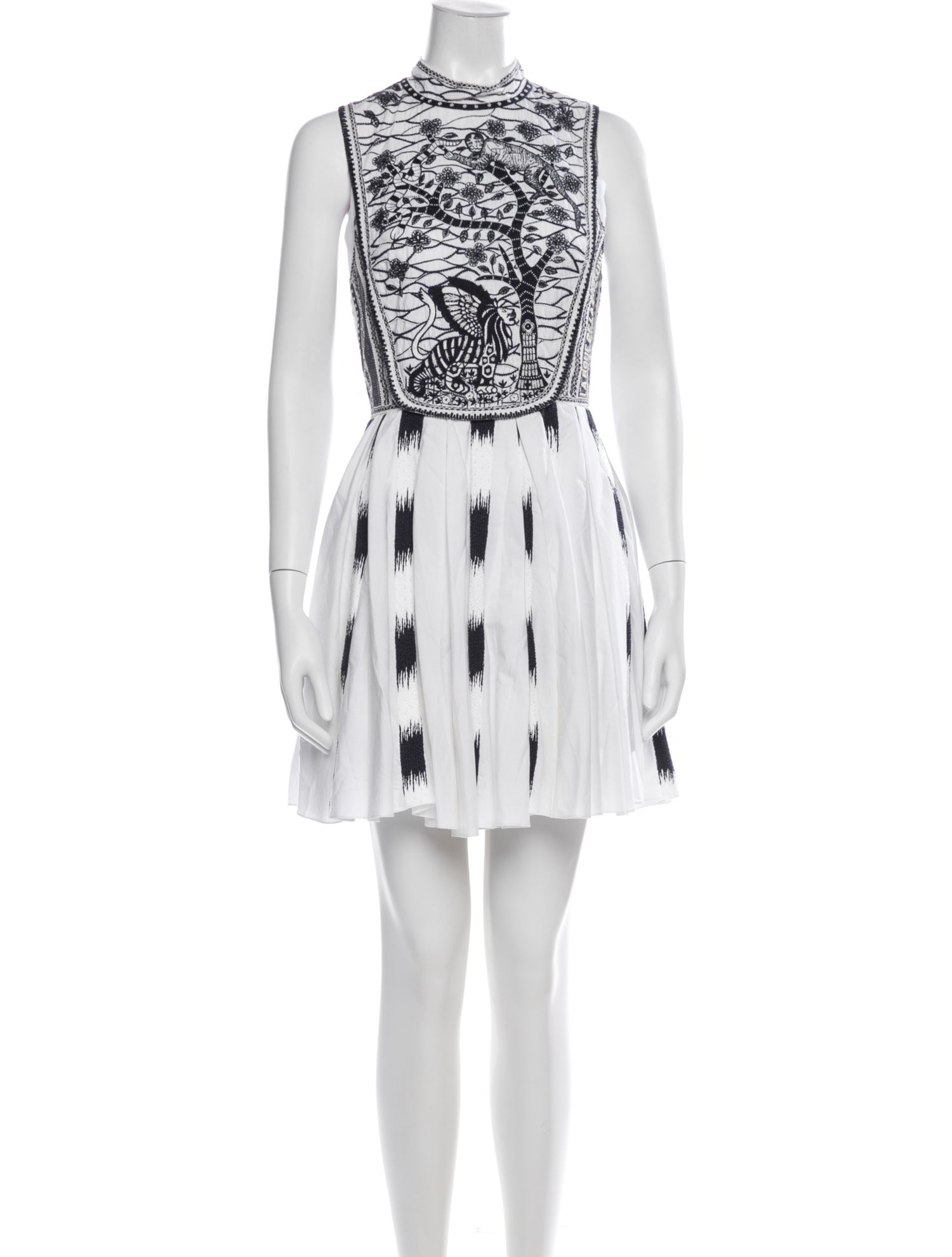 christian dior a line dress Graphic Print Mini Fashion