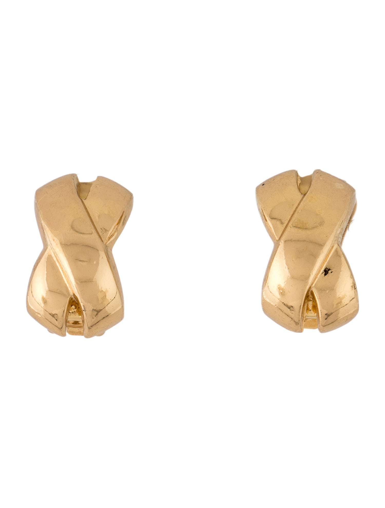 Christian Dior Vintage Cross Clip-On Earrings