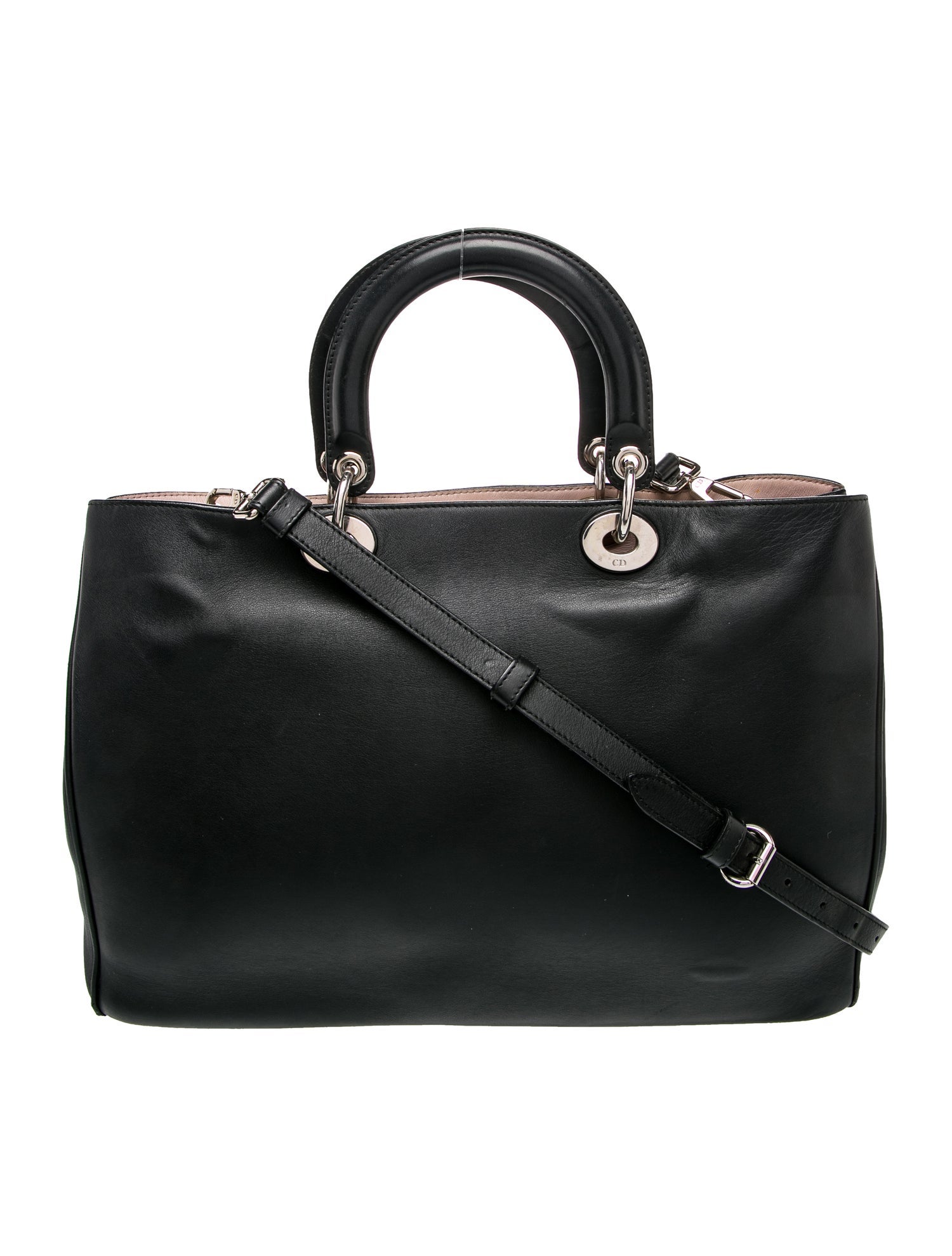 ※Yuuu　他の方の購入はご遠慮下さい※ Christian Dior Christian Dior Leather Diorissimo - Black Handle Bags, Handbags