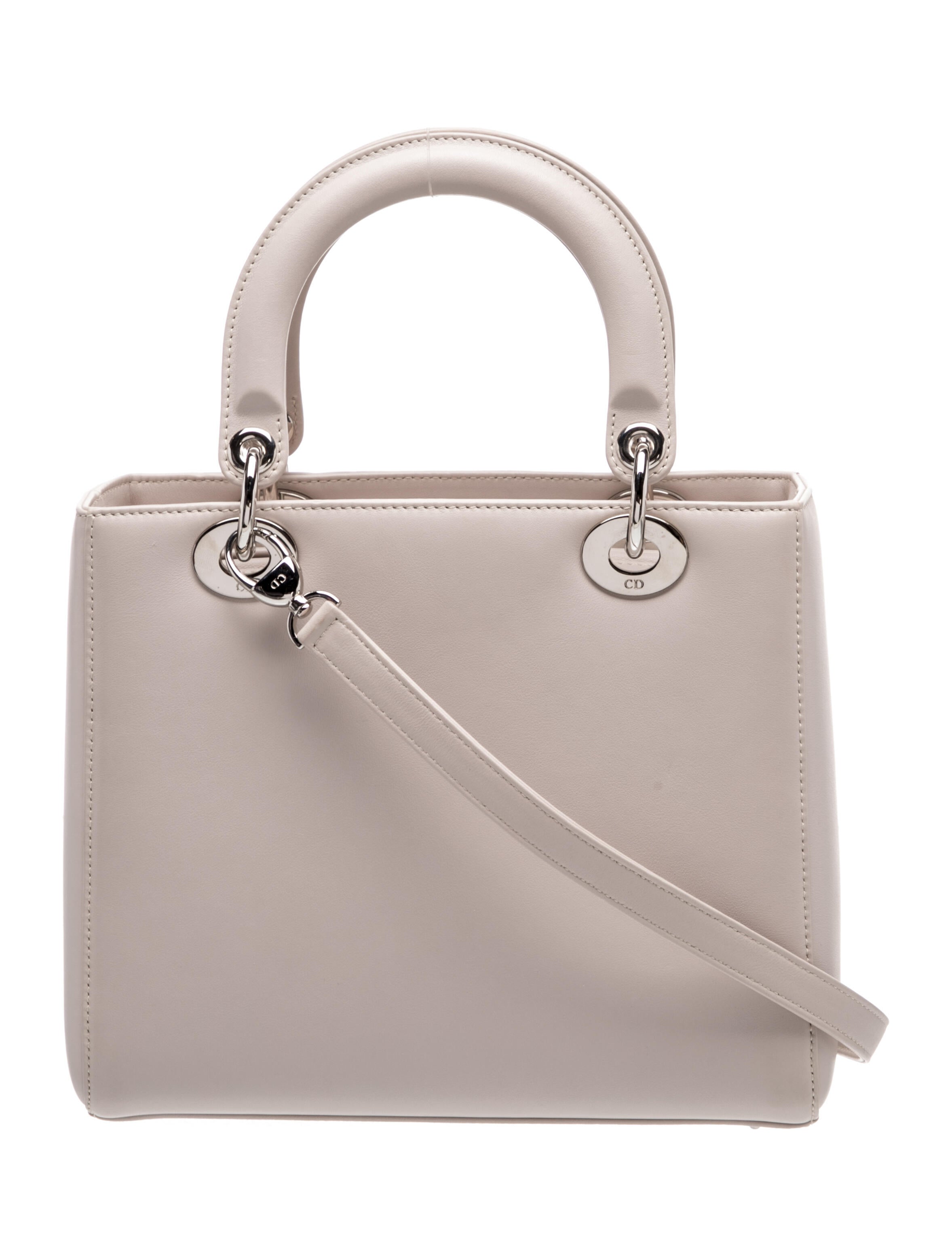 Christian Dior Leather Lady Dior - Neutrals Handle Bags, Handbags