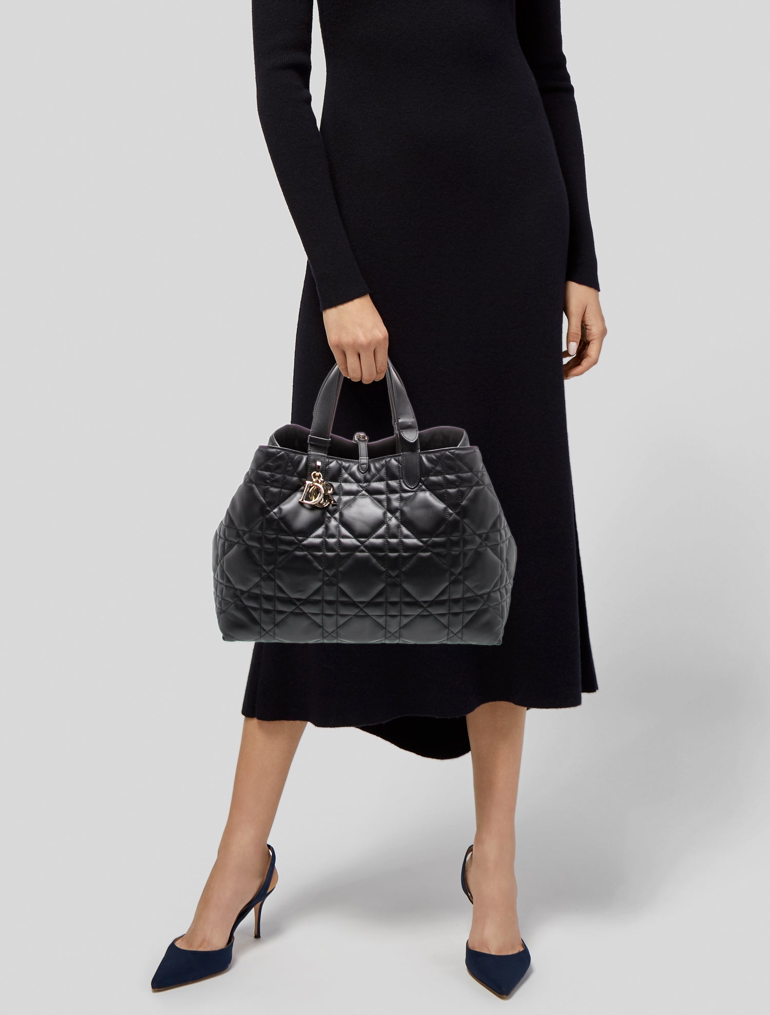 Christian Dior Cannage Lady Dior Large 2024 - Black Totes